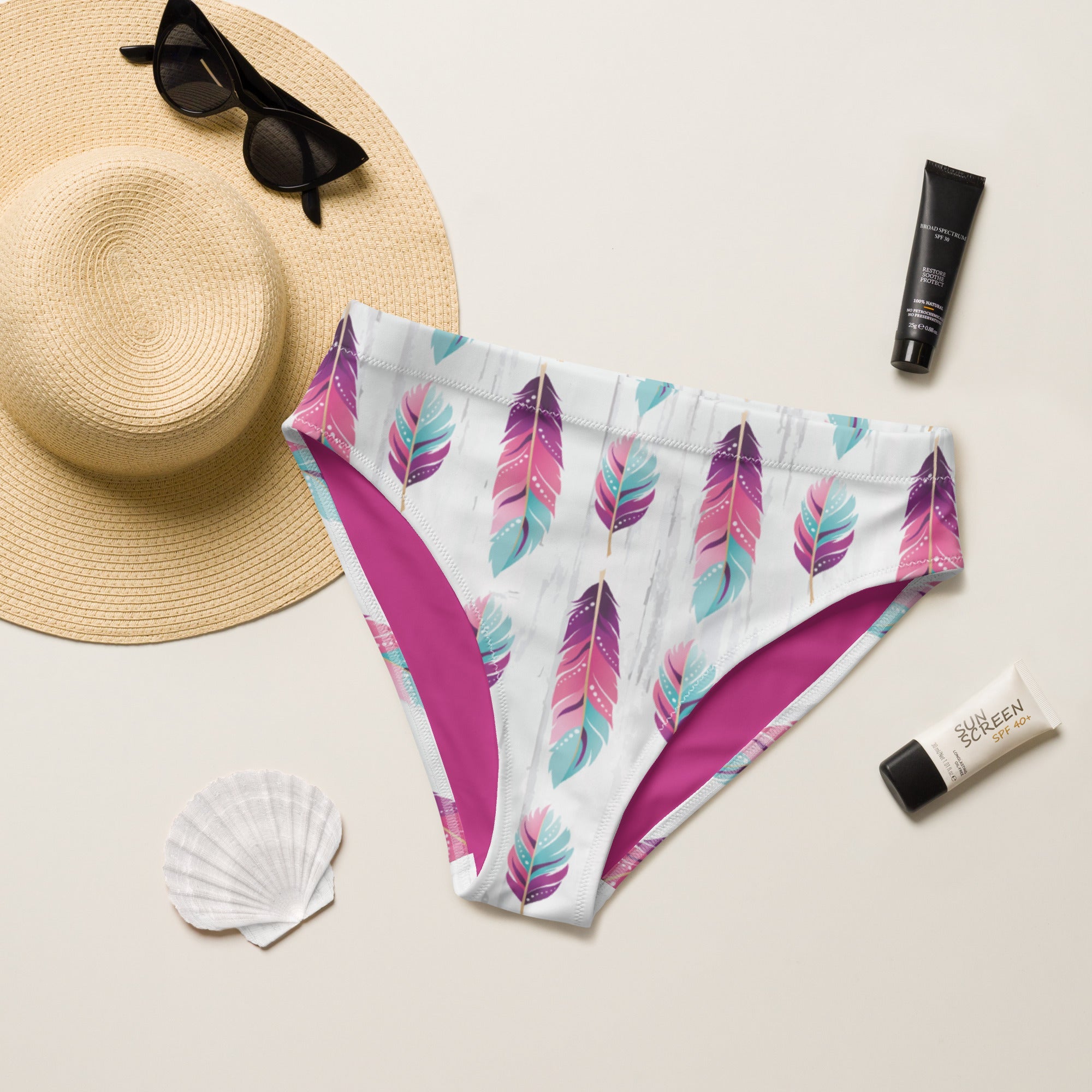 Baha Ranch Yeehaw Boho Feather Bikini Bottom by Baha Ranch Western Wear