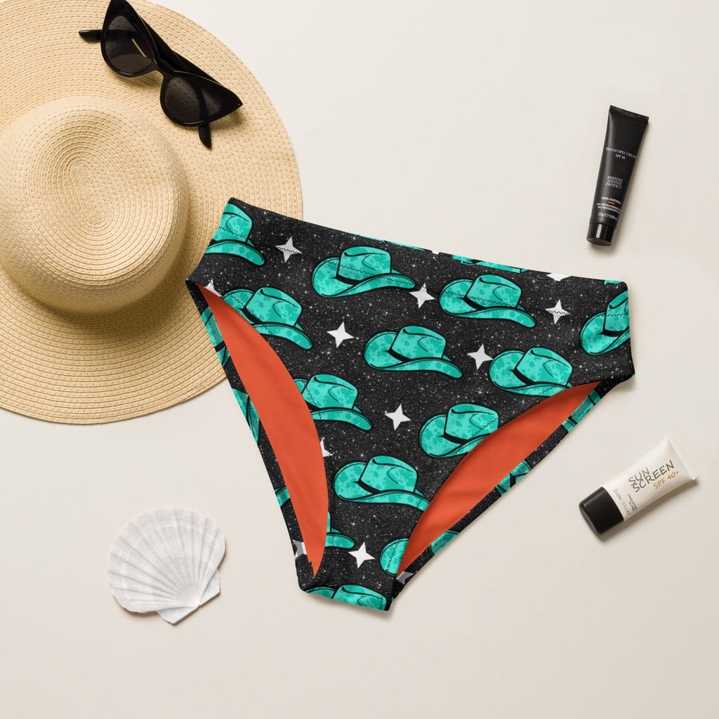 Baha Ranch Yeehaw Turquoise Hat Bikini Bottom by Baha Ranch Western Wear