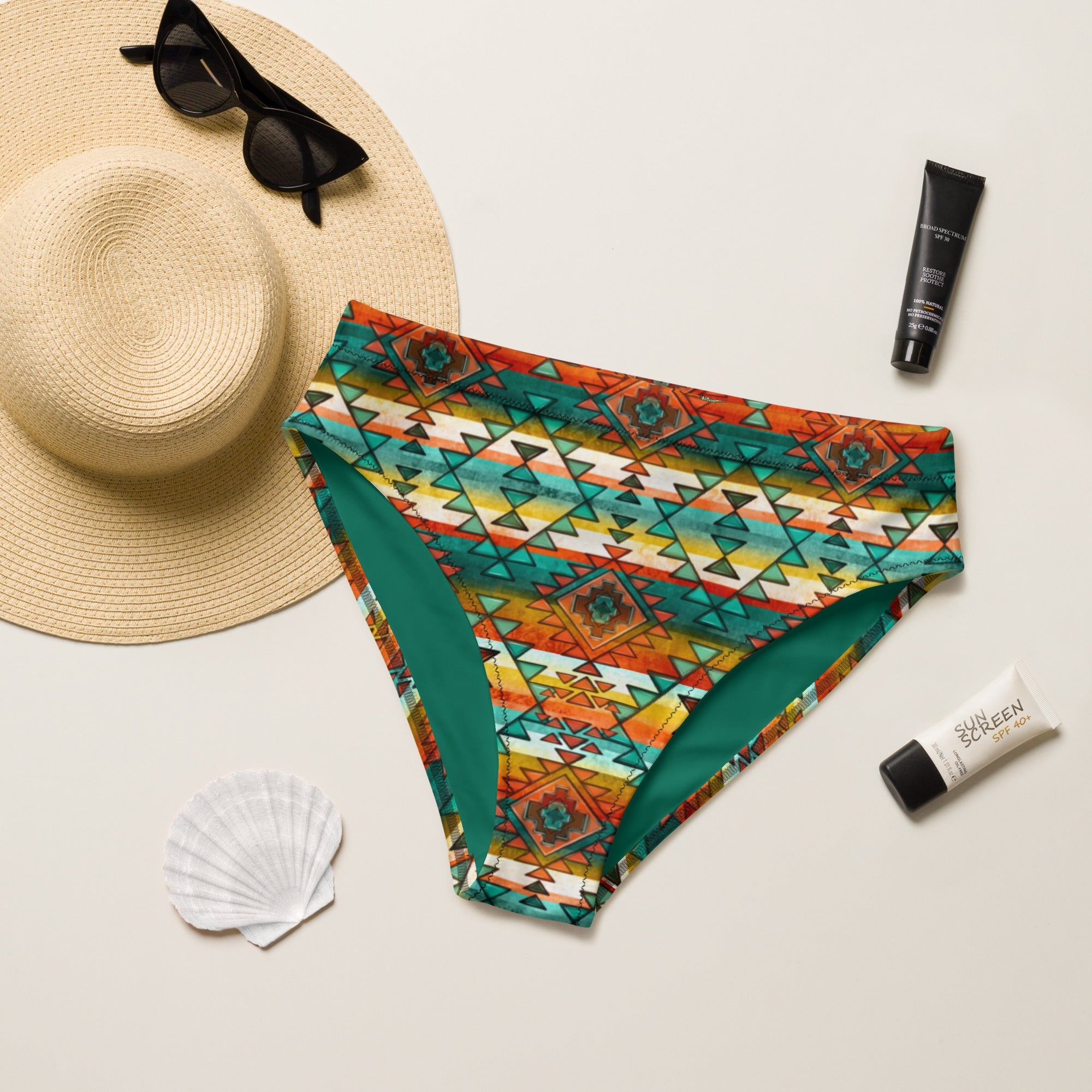 Baha Ranch Yeehaw Mustard Aztec Bikini Bottom by Baha Ranch Western Wear