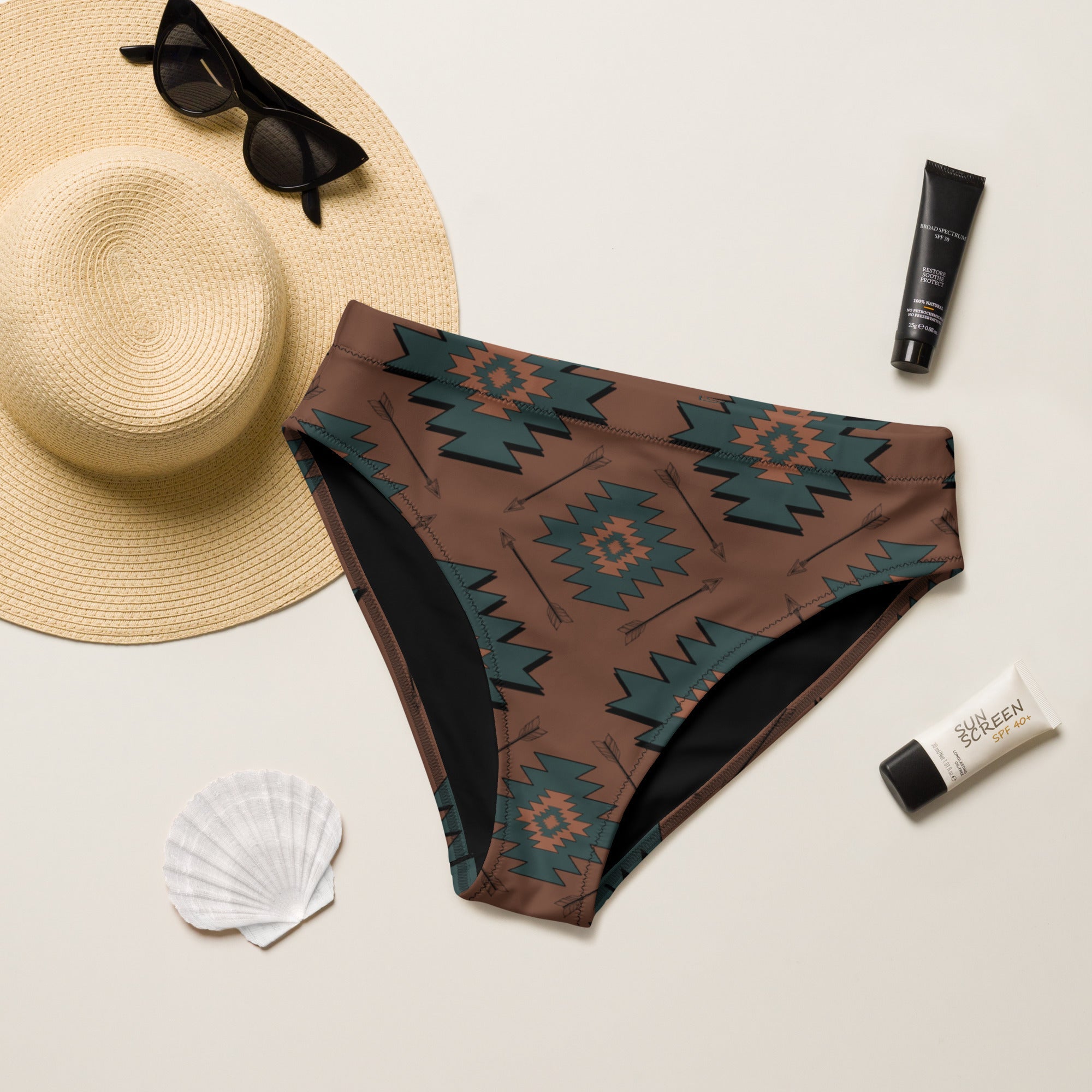 Baha Ranch Yeehaw Teal Aztec Bikini Bottom by Baha Ranch Western Wear
