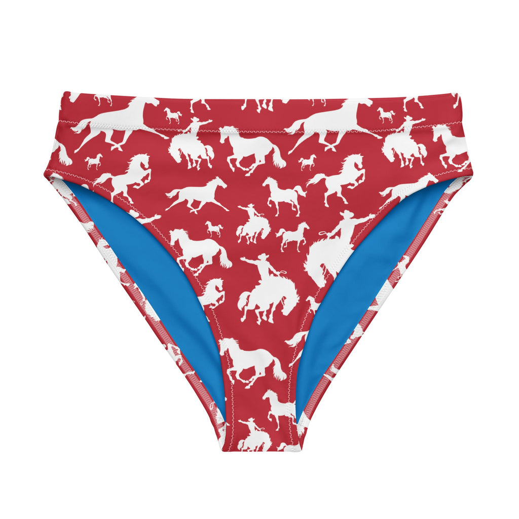 Baha Ranch Yeehaw Red Rodeo Cowboy Bikini Bottom by Baha Ranch Western Wear