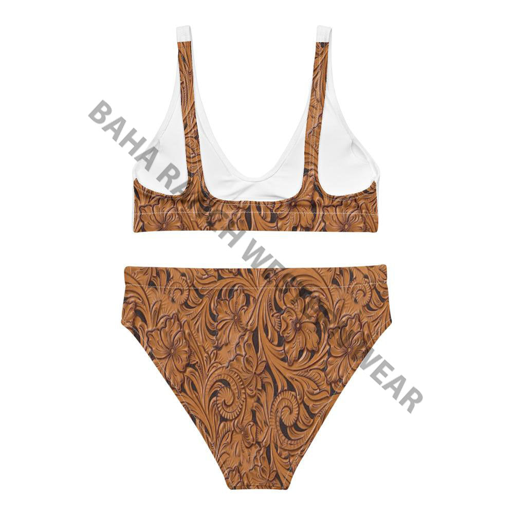 Yeehaw Tooled Leather Print Bikini by Baha Ranch Western Wear - product image 7