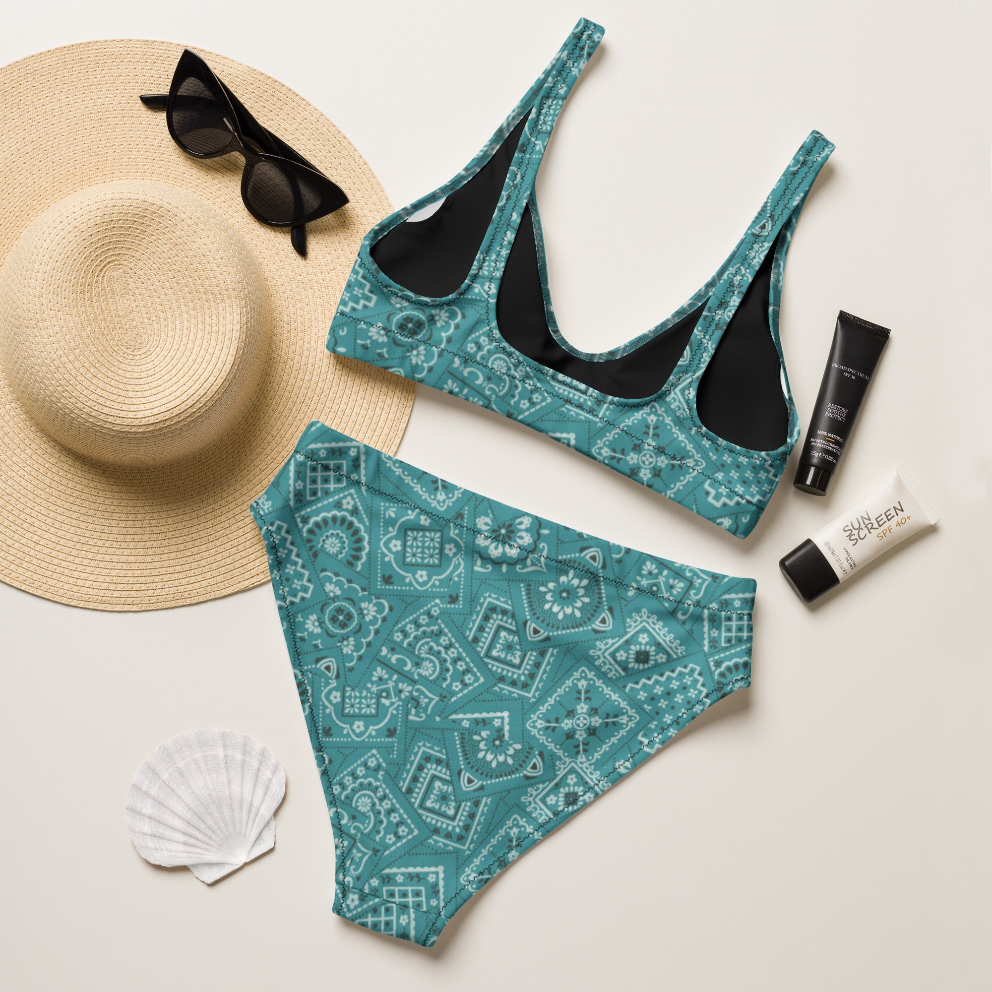 Baha Ranch Yeehaw Turquoise Bandana Bikini by Baha Ranch Western Wear - product image 3