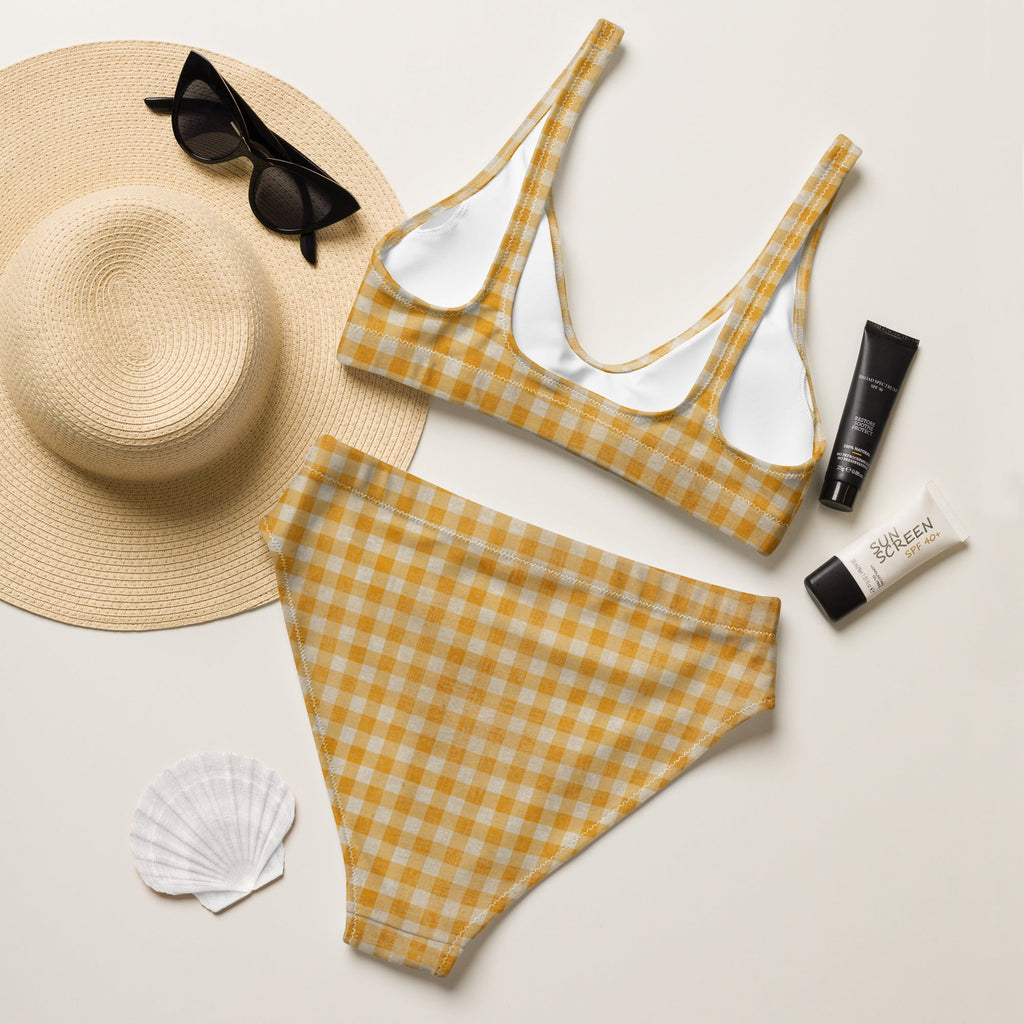 Ready to Ship Yeehaw Yellow Gingham Checkered Bikini Size SMALL by Baha Ranch Western Wear - product image 2
