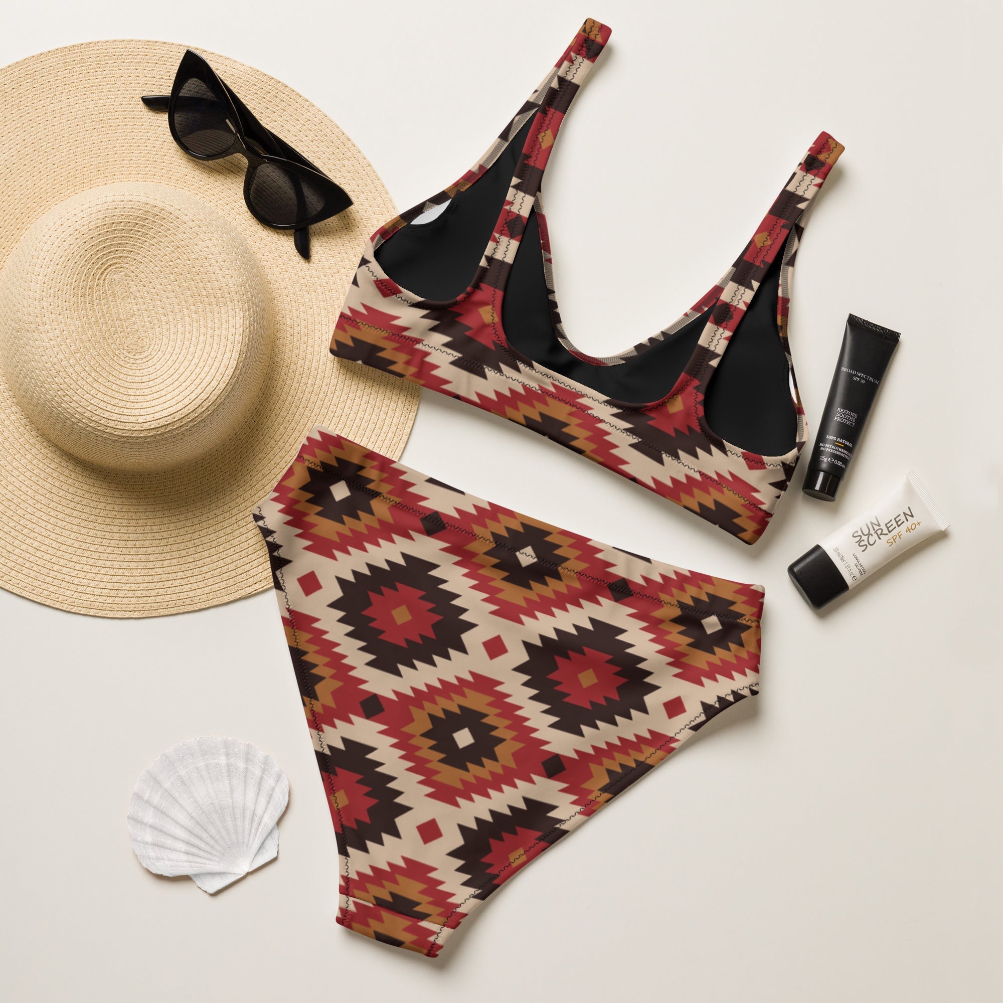 Baha Ranch Yeehaw Rust Aztec Bikini by Baha Ranch Western Wear - product image 3