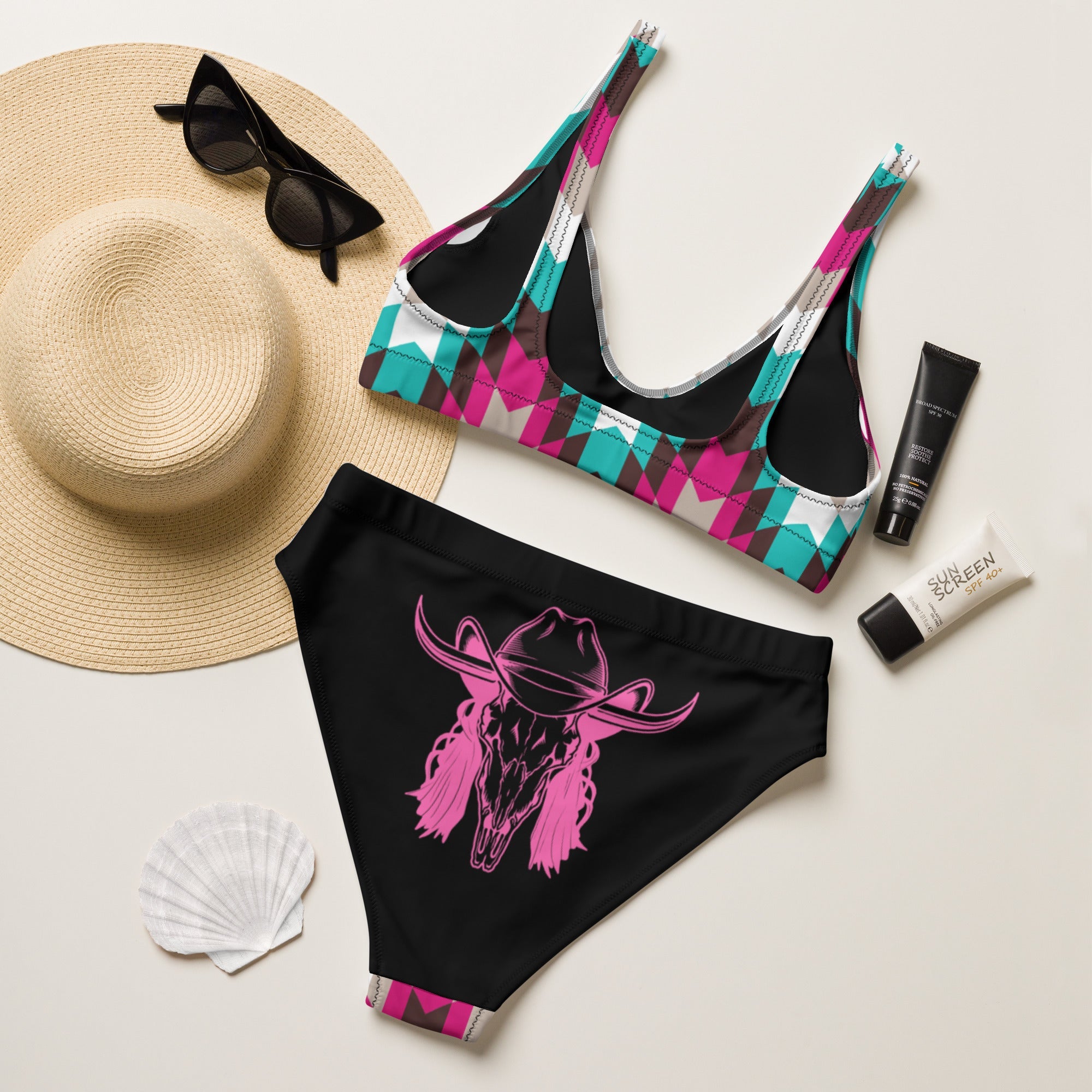 Baha Ranch Yeehaw Mullet Cowboy Aztec Bikini by Baha Ranch Western Wear - product image 5