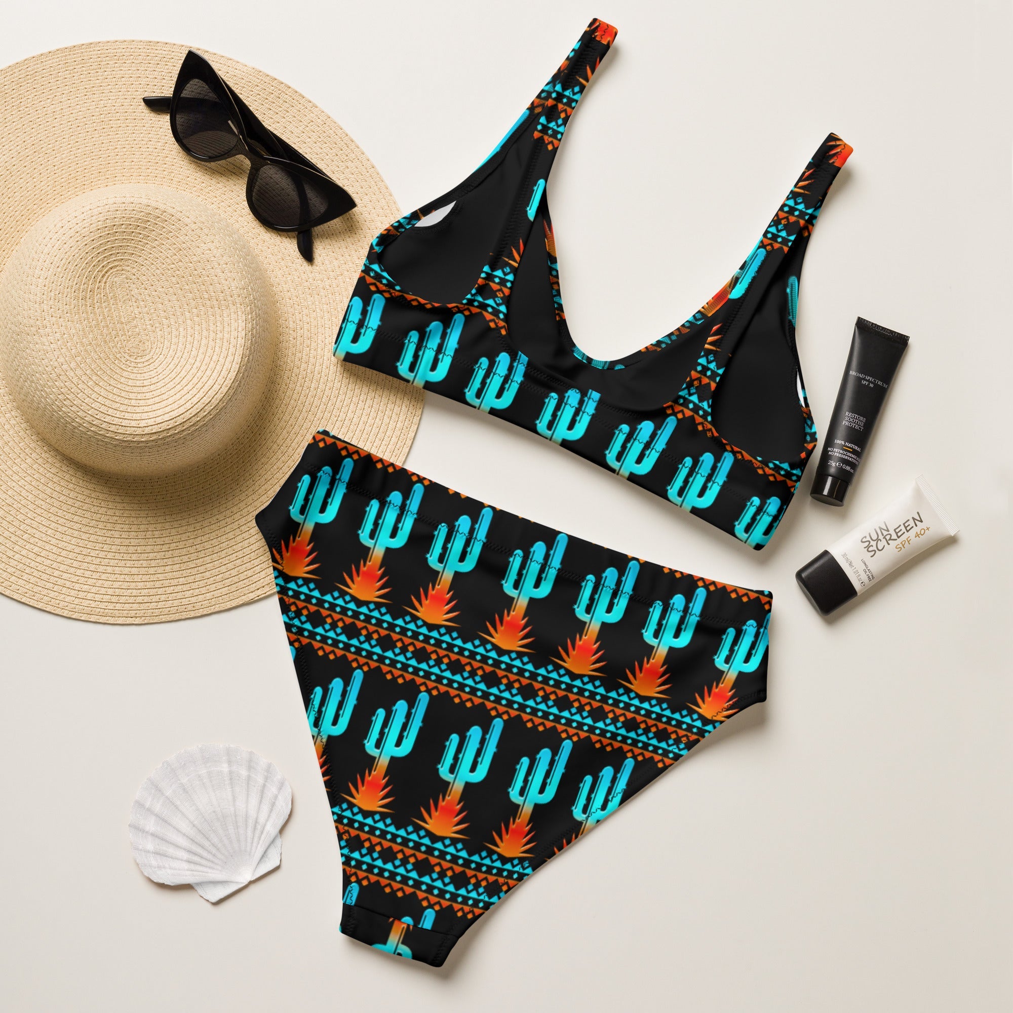 Baha Ranch Yeehaw Turquoise Cactus Bikini by Baha Ranch Western Wear - product image 5