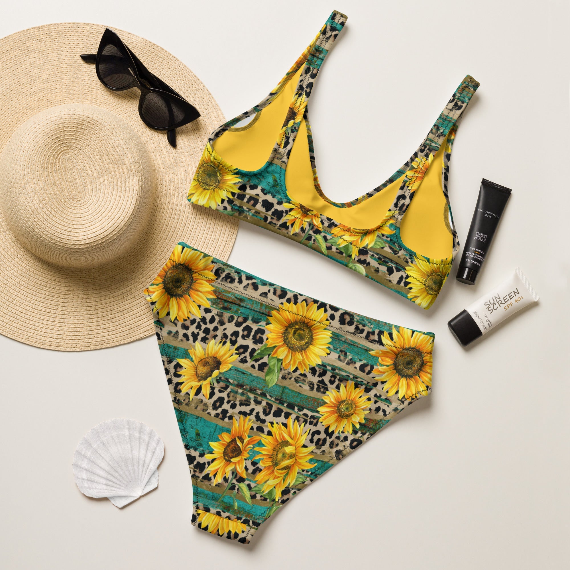 Baha Ranch Yeehaw Leopard & Sunflower Bikini by Baha Ranch Western Wear - product image 5
