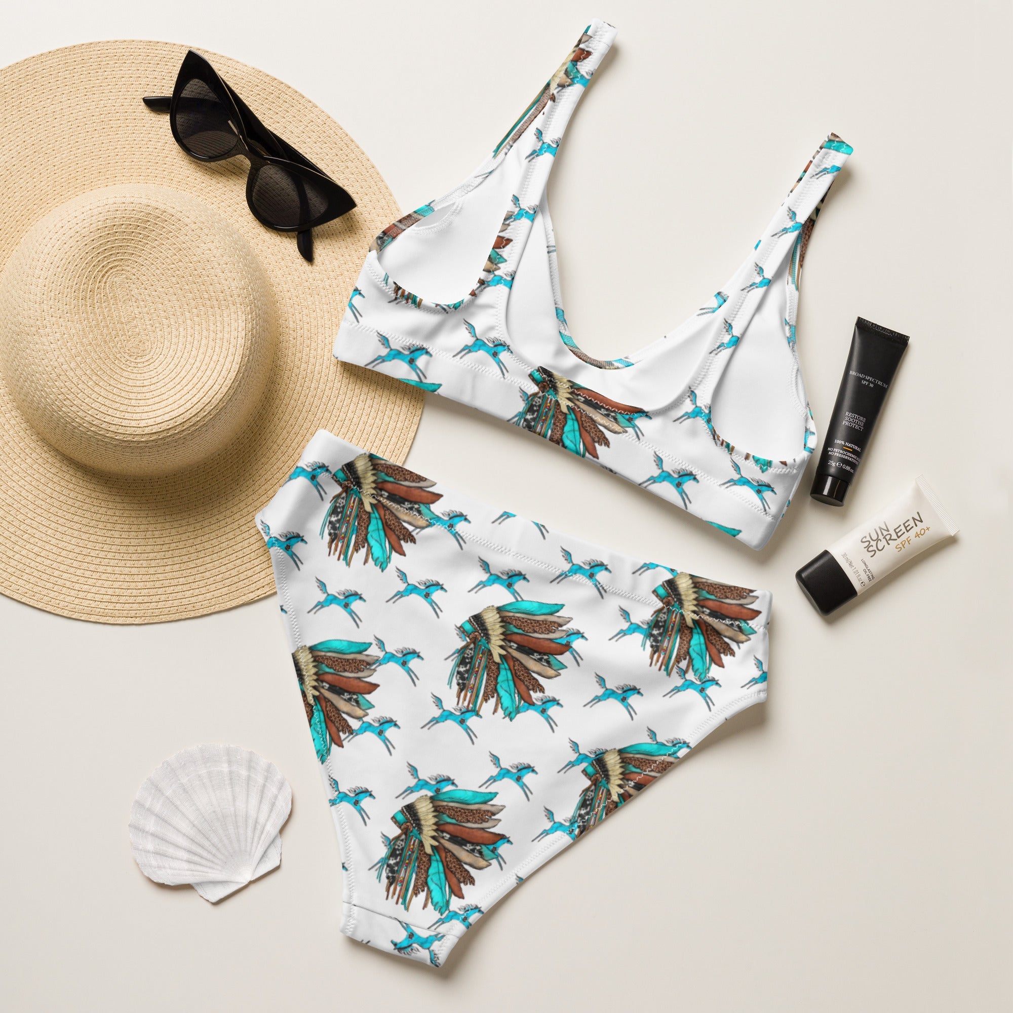 Baha Ranch Yeehaw Running Horse Head Dress Bikini by Baha Ranch Western Wear - product image 9