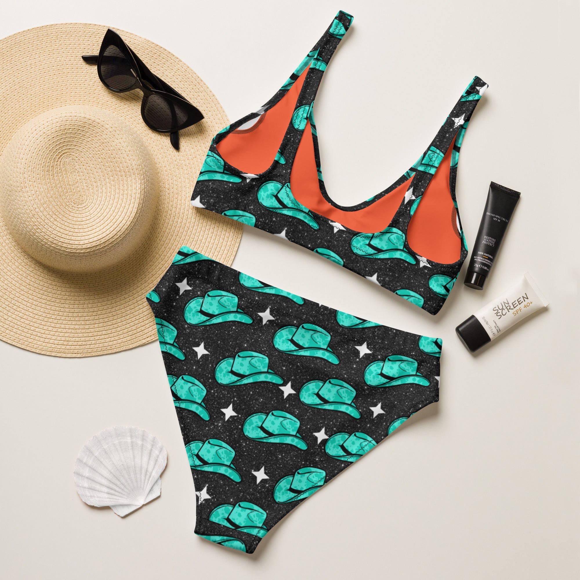 Baha Ranch Yeehaw Turquoise Hat Bikini by Baha Ranch Western Wear - product image 9