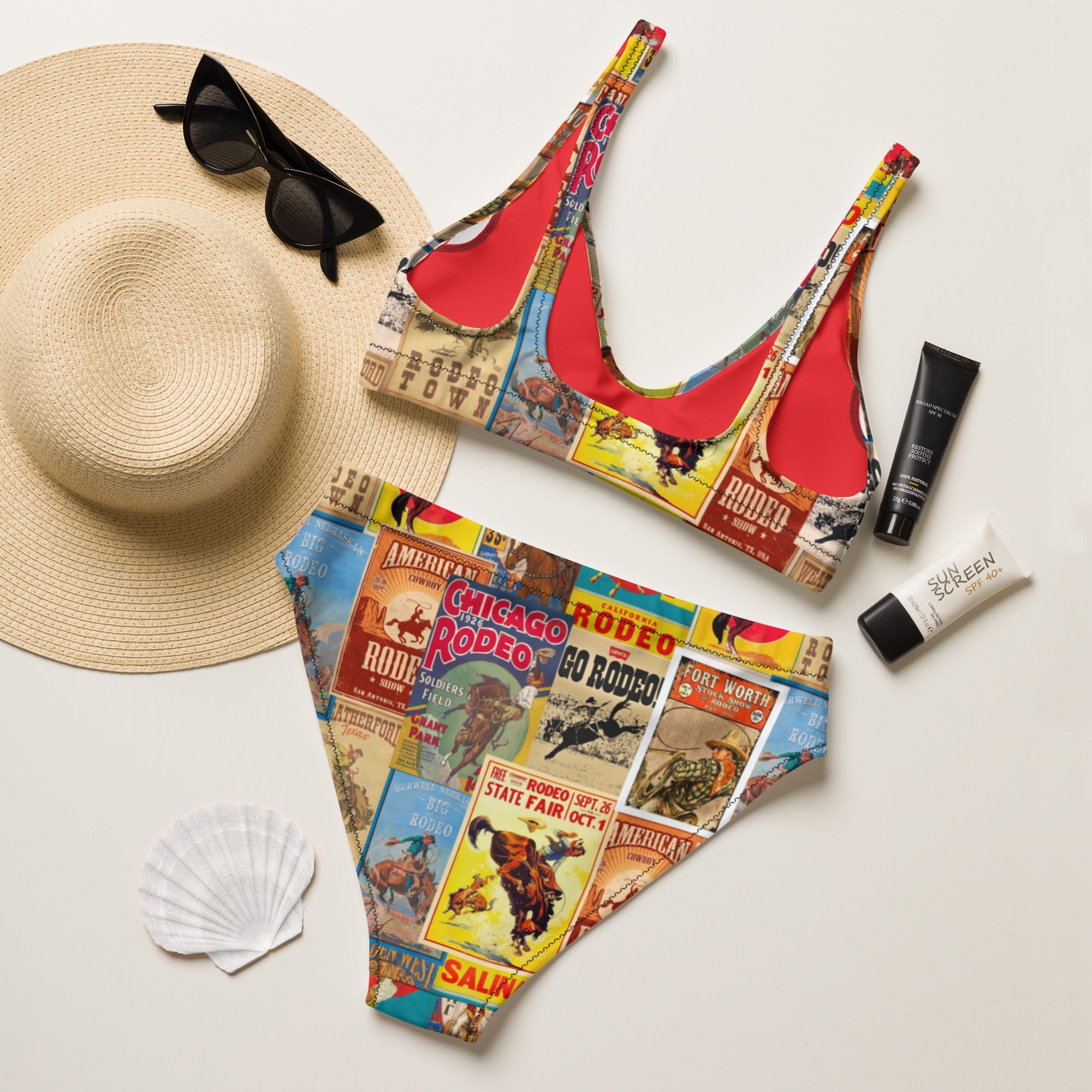 Baha Ranch Yeehaw Vintage Rodeo Poster Bikini by Baha Ranch Western Wear - product image 9