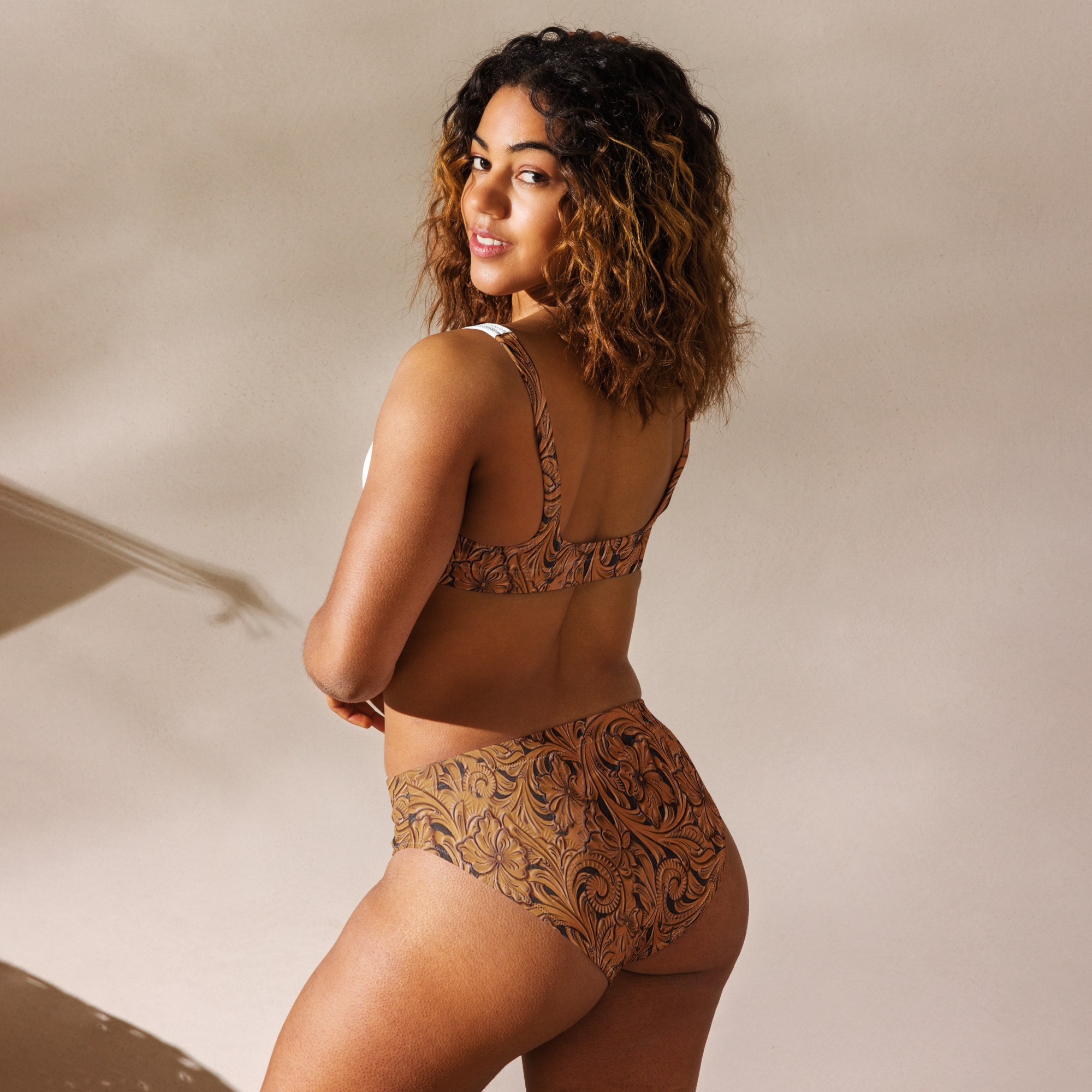 Yeehaw Tooled Leather Print Bikini by Baha Ranch Western Wear - product image 3