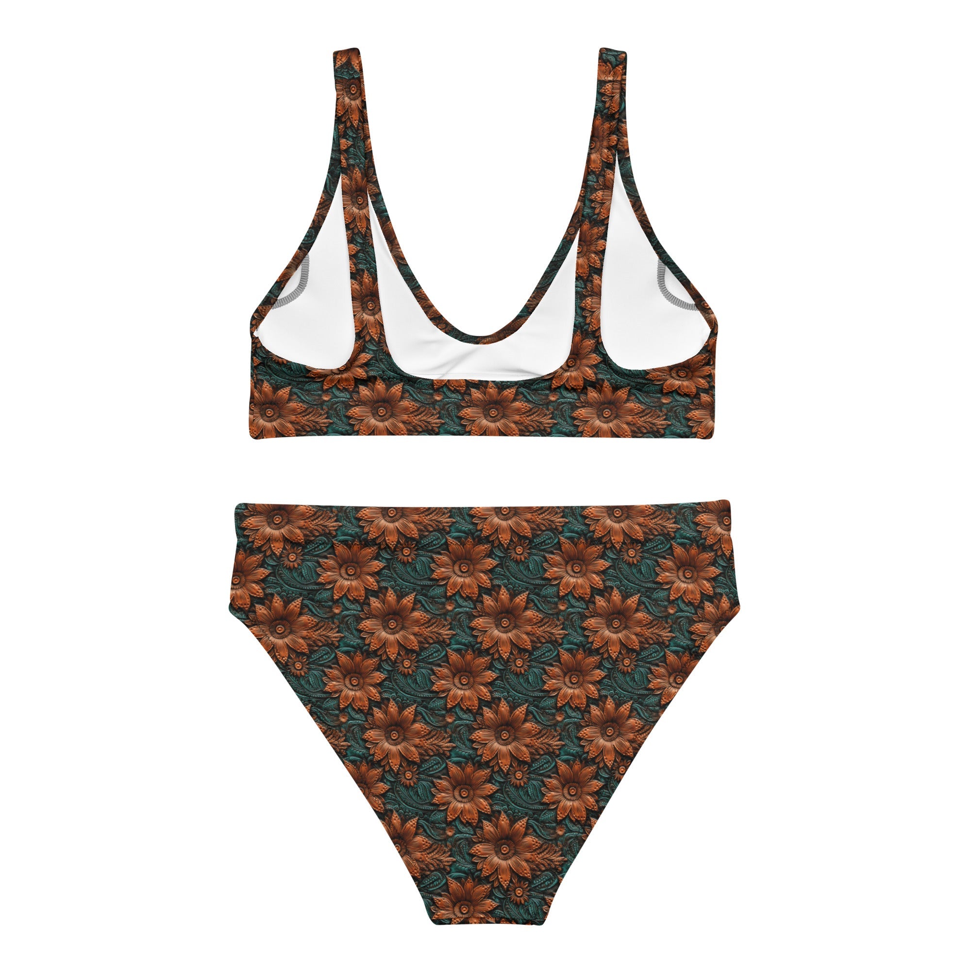 Baha Ranch Yeehaw Floral Leather Print Bikini by Baha Ranch Western Wear - product image 3