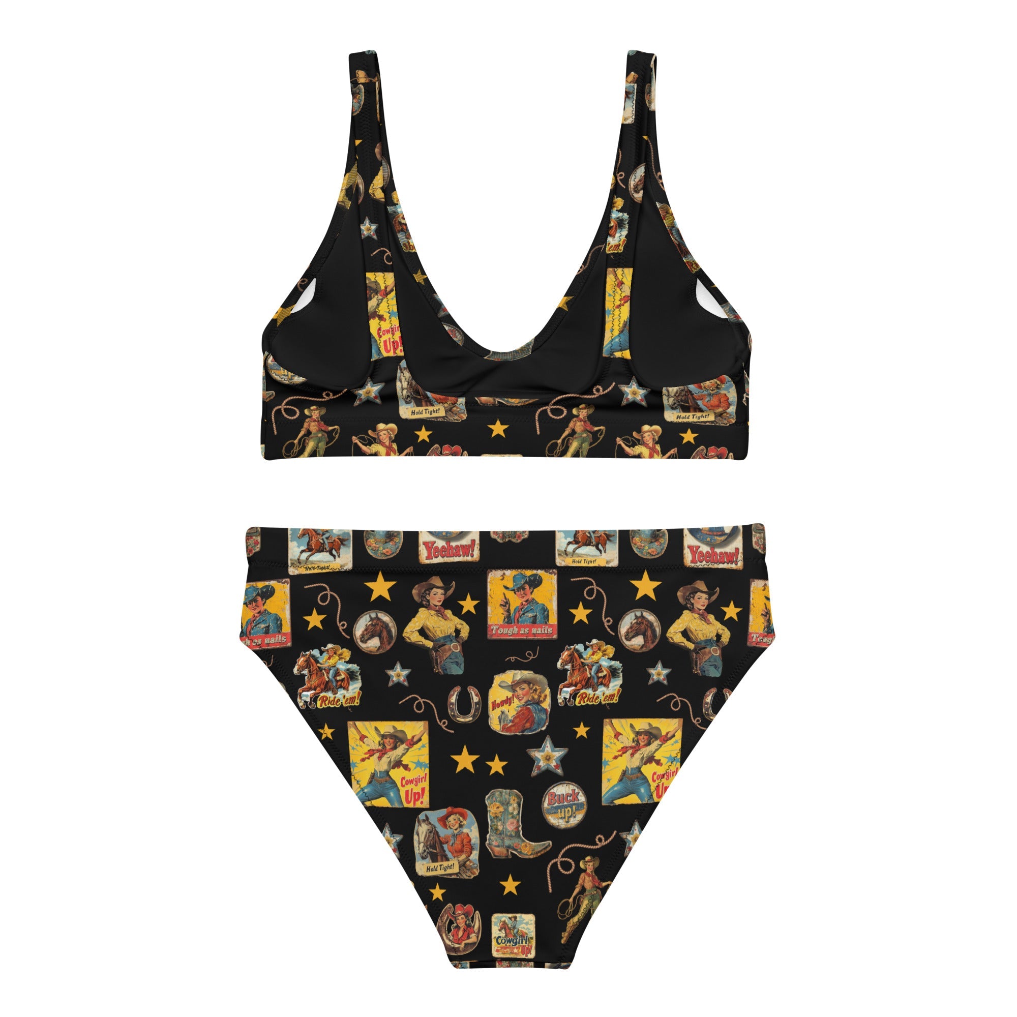 Baha Ranch Yeehaw Vintage Cowgirl Collage Bikini by Baha Ranch Western Wear - product image 4