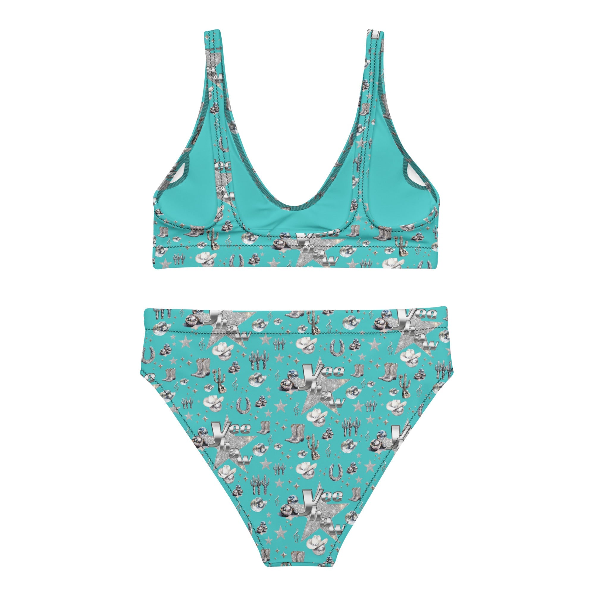 Baha Ranch Yeehaw Turquoise Rhinestone Cowgirl Turquoise Bikini by Baha Ranch Western Wear - product image 3