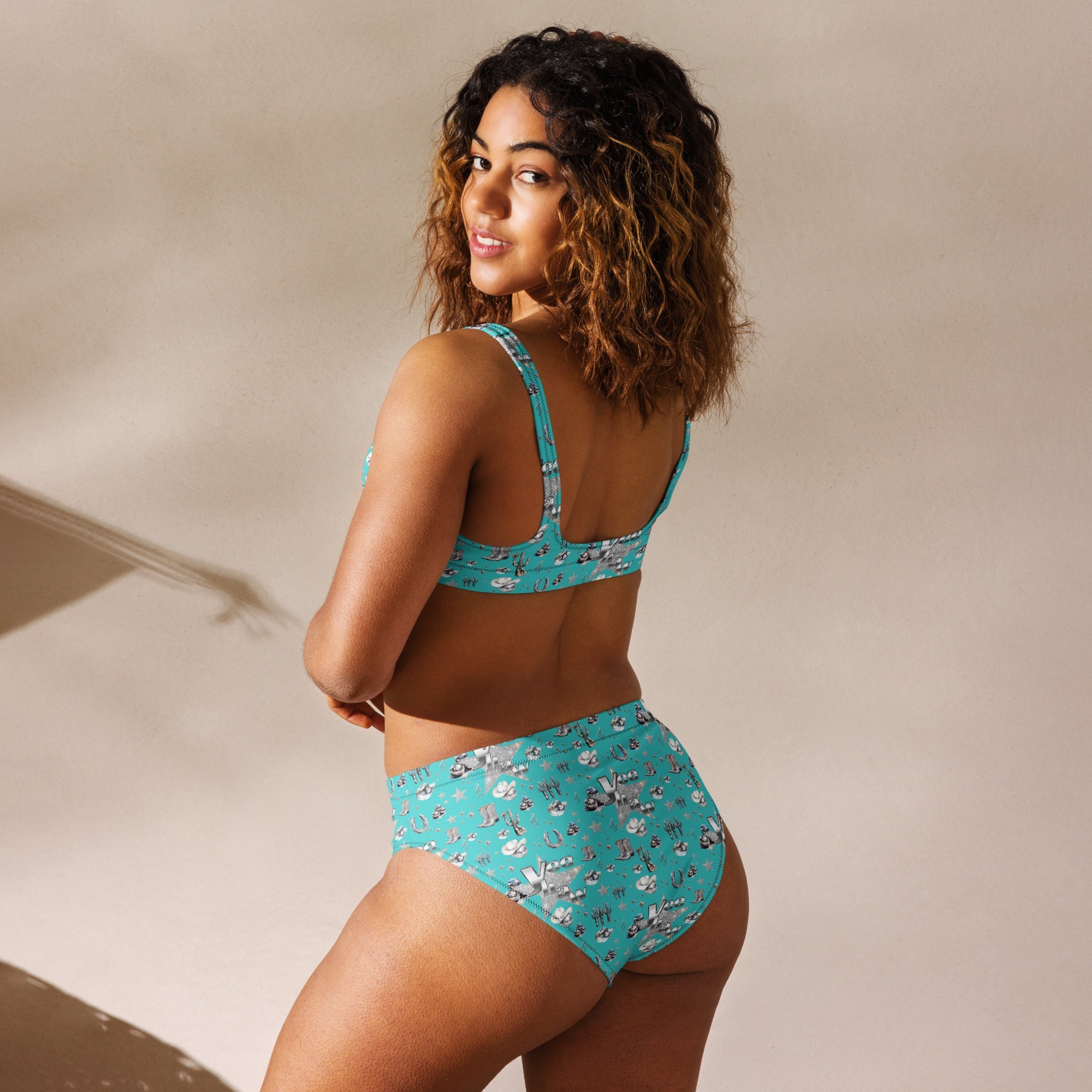 Baha Ranch Yeehaw Turquoise Rhinestone Cowgirl Turquoise Bikini by Baha Ranch Western Wear - product image 4