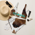 Yeehaw Brown Cow Print Bikini by Baha Ranch Western Wear