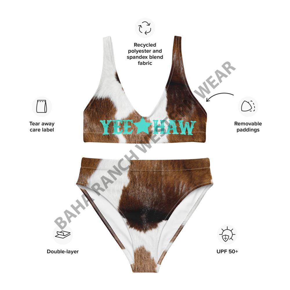 Yeehaw Brown Cow Print Bikini by Baha Ranch Western Wear - product image 10