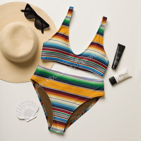 Baha Ranch Yeehaw Mustard Serape Bikini by Baha Ranch Western Wear