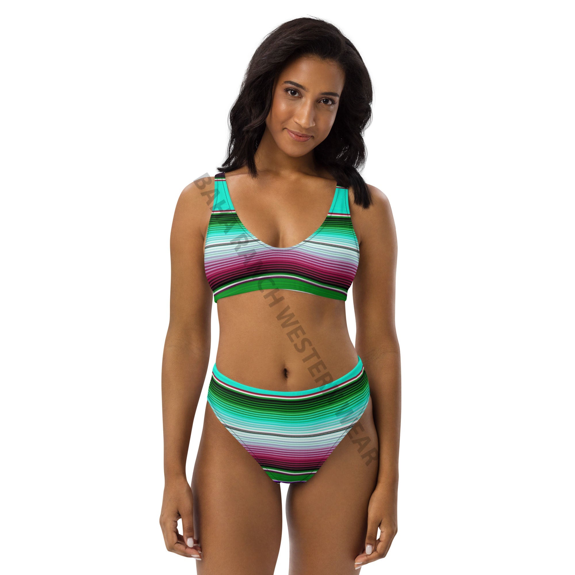 Baha Ranch Yeehaw Aqua Serape Bikini by Baha Ranch Western Wear - product image 6