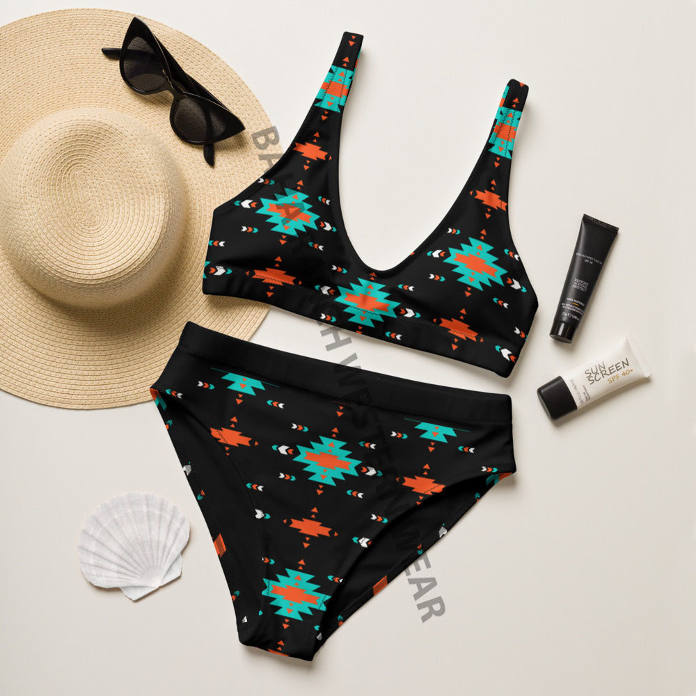 Baha Ranch Yeehaw Turquoise & Orange Aztec Bikini by Baha Ranch Western Wear - product image 2