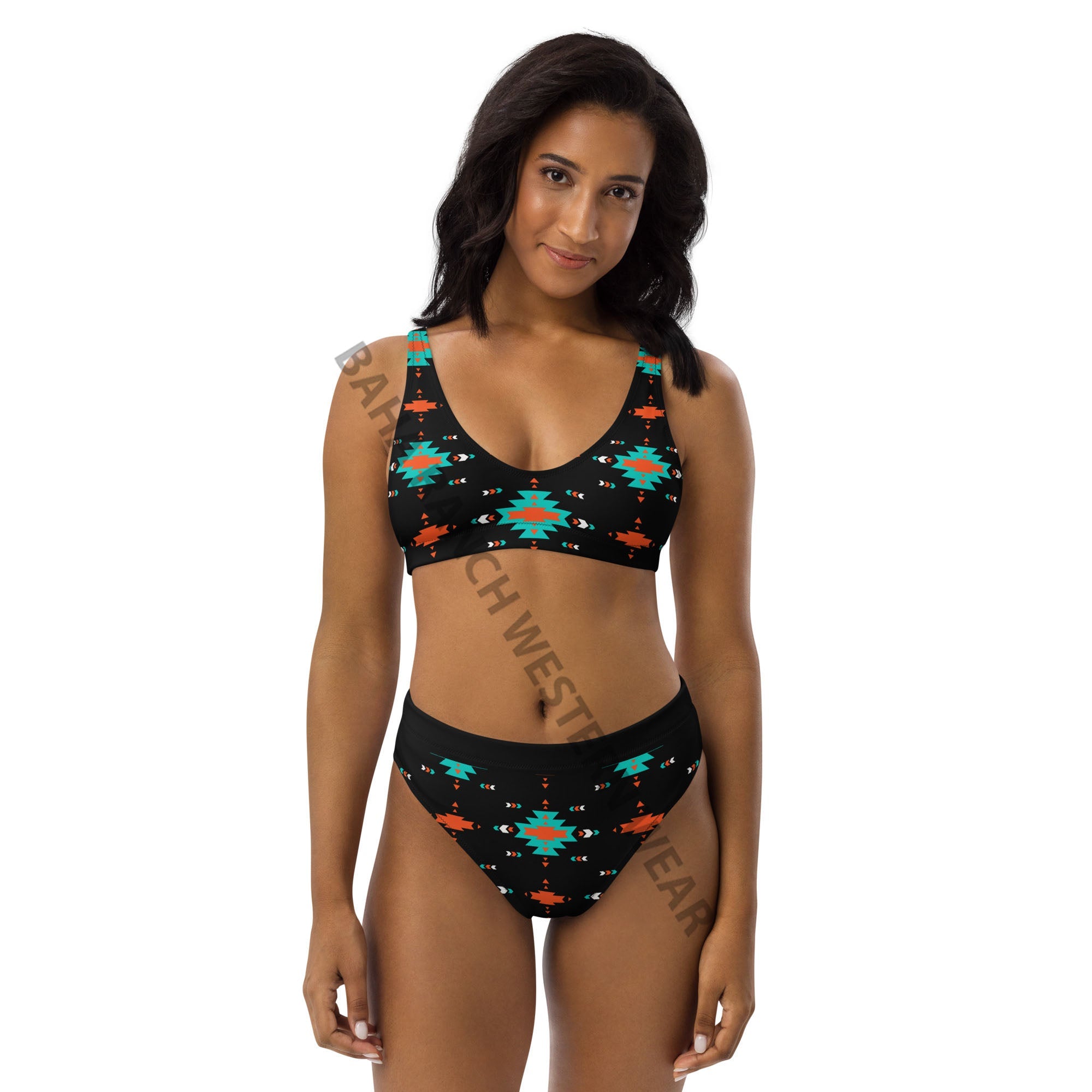 Baha Ranch Yeehaw Turquoise & Orange Aztec Bikini by Baha Ranch Western Wear - product image 6
