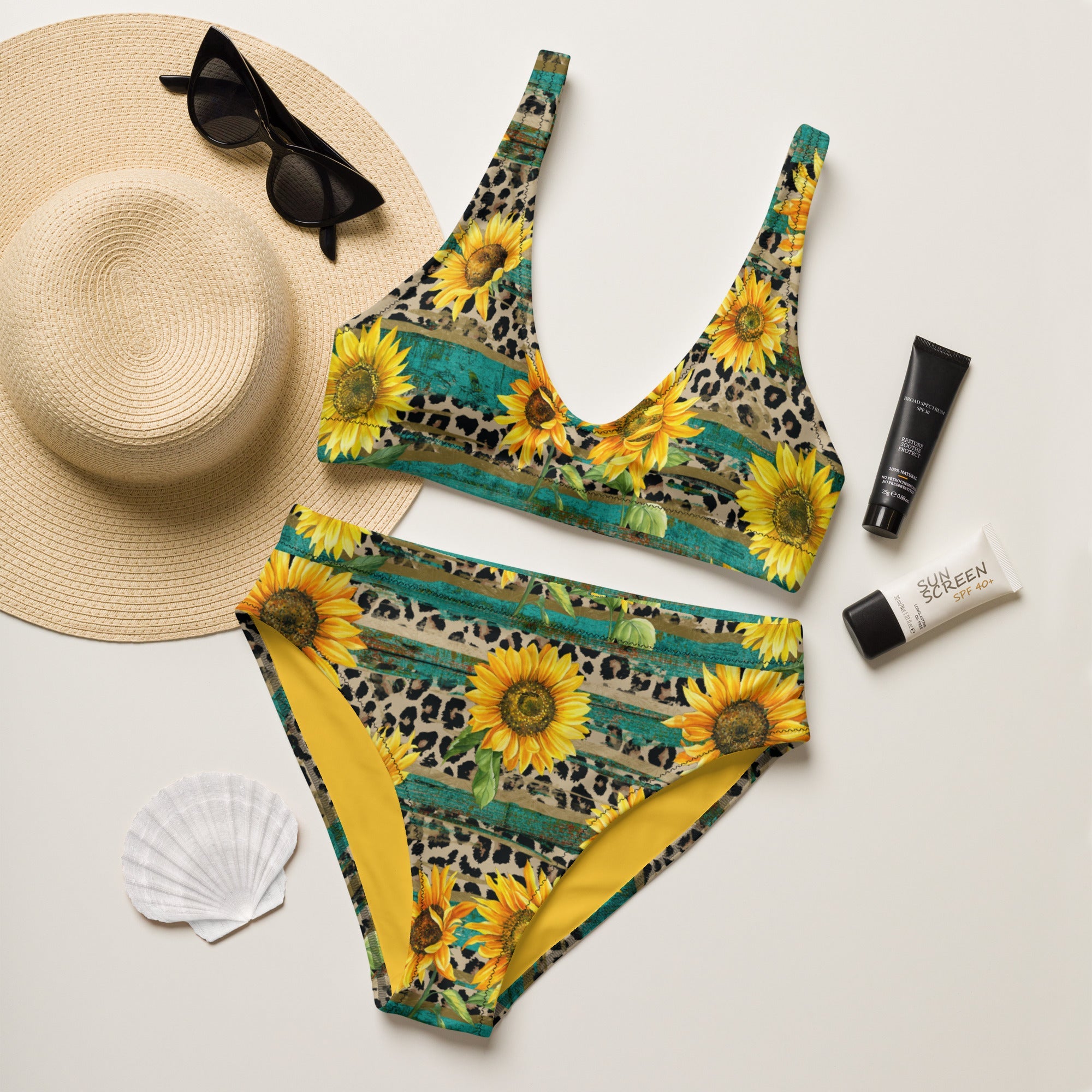 Baha Ranch Yeehaw Leopard & Sunflower Bikini by Baha Ranch Western Wear - product image 4
