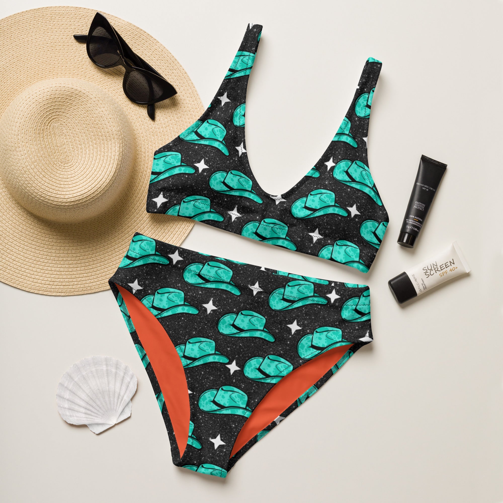 Baha Ranch Yeehaw Turquoise Hat Bikini by Baha Ranch Western Wear - product image 3