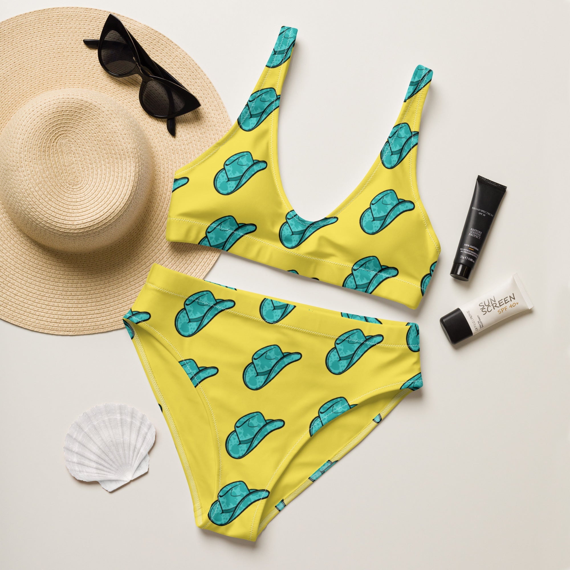 Baha Ranch Yeehaw Turquoise Hat Bikini by Baha Ranch Western Wear - product image 2