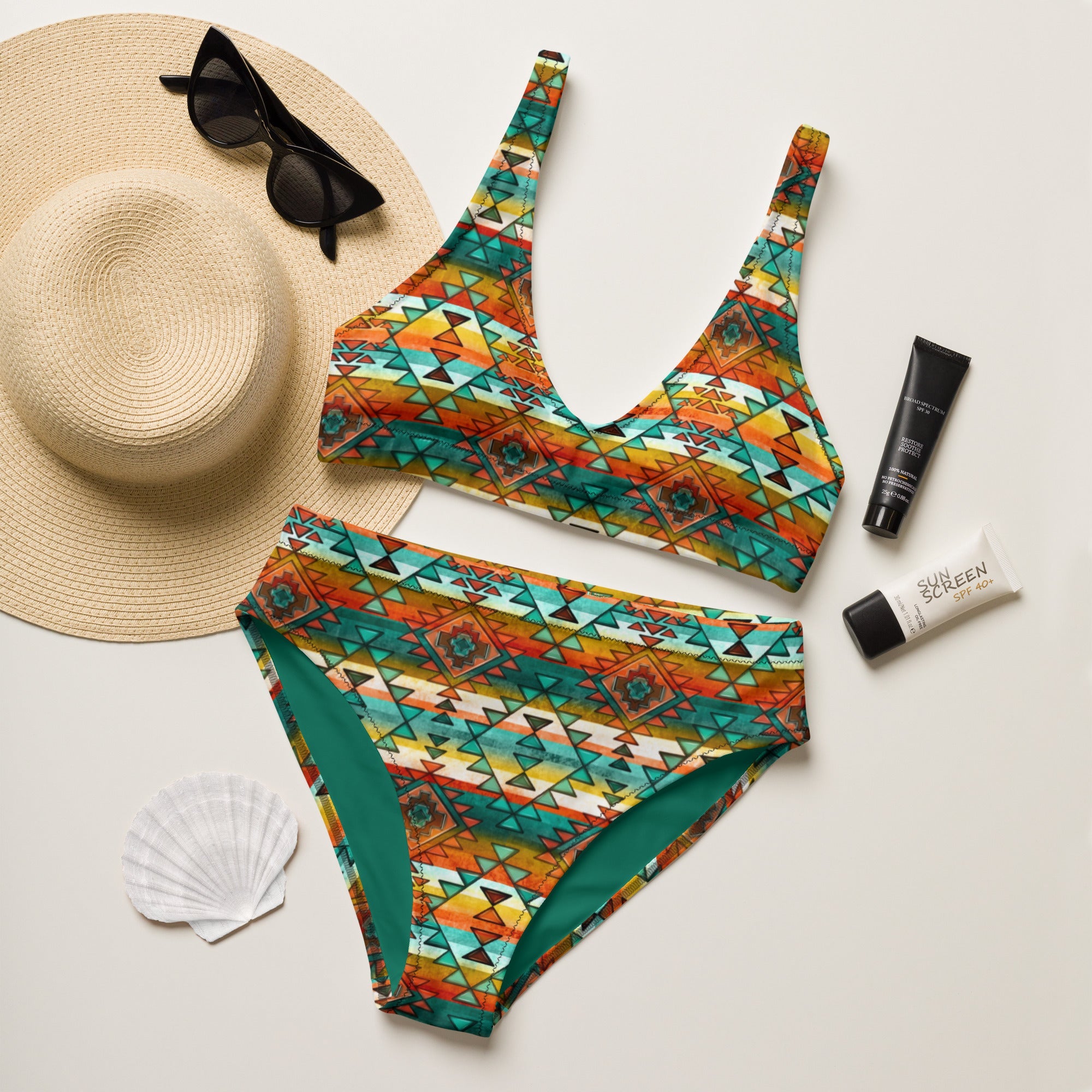 Baha Ranch Yeehaw Mustard Aztec Bikini by Baha Ranch Western Wear - product image 2