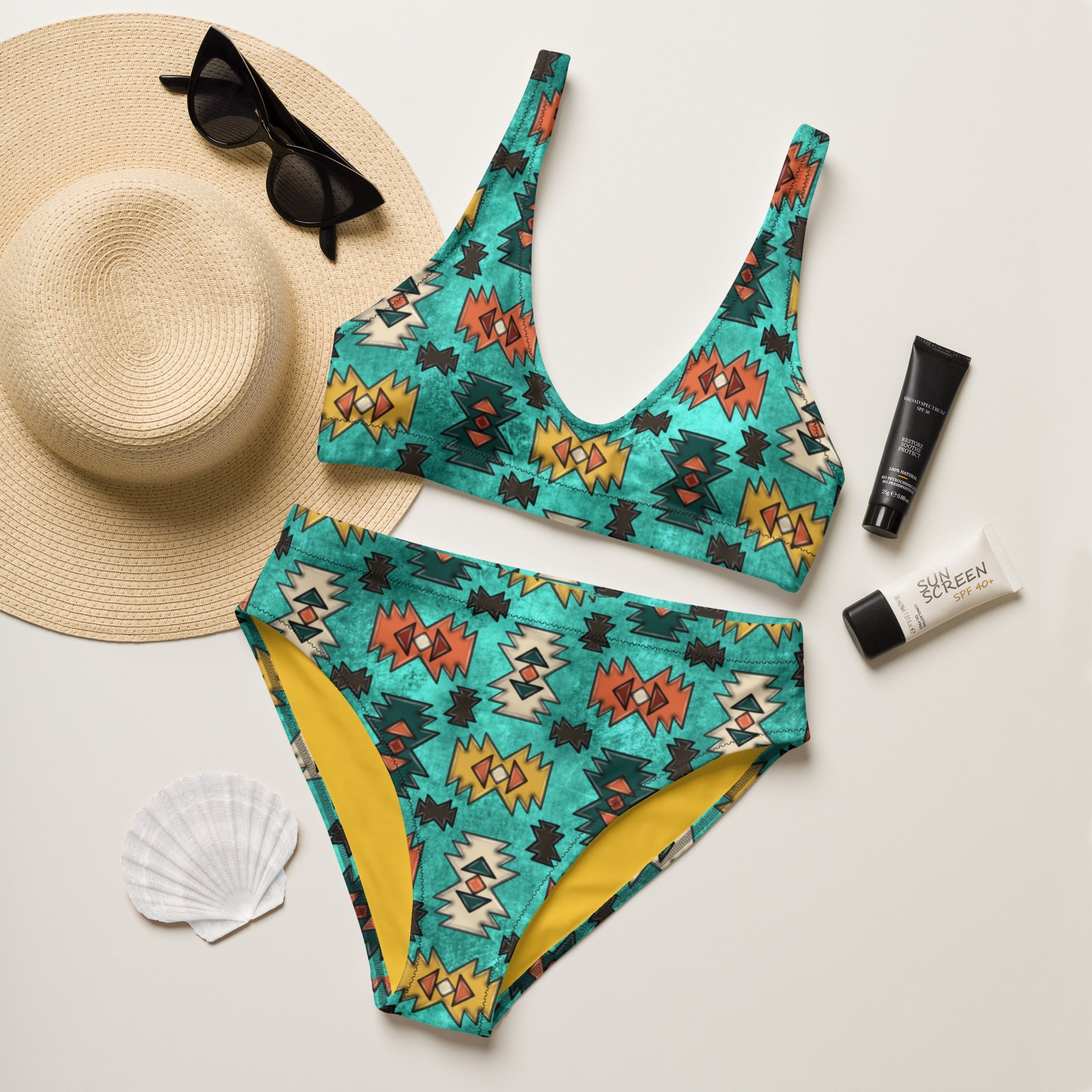 Baha Ranch Yeehaw Turquoise Aztec Bikini by Baha Ranch Western Wear - product image 4