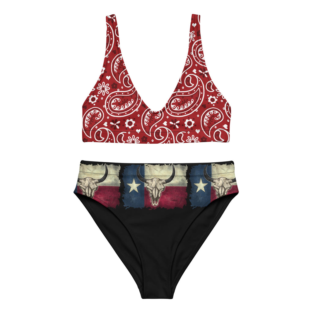 Baha Ranch Yeehaw Texas Bandana Red White & Blue Bikini by Baha Ranch Western Wear
