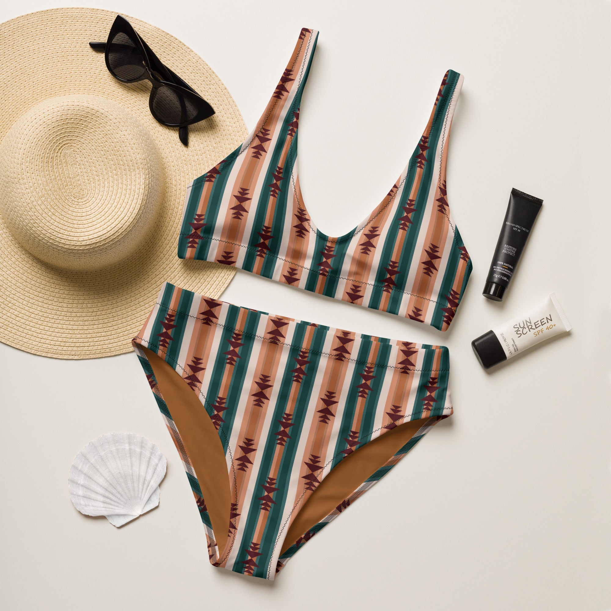 Baha Ranch Yeehaw Cocoa Aztec Bikini by Baha Ranch Western Wear