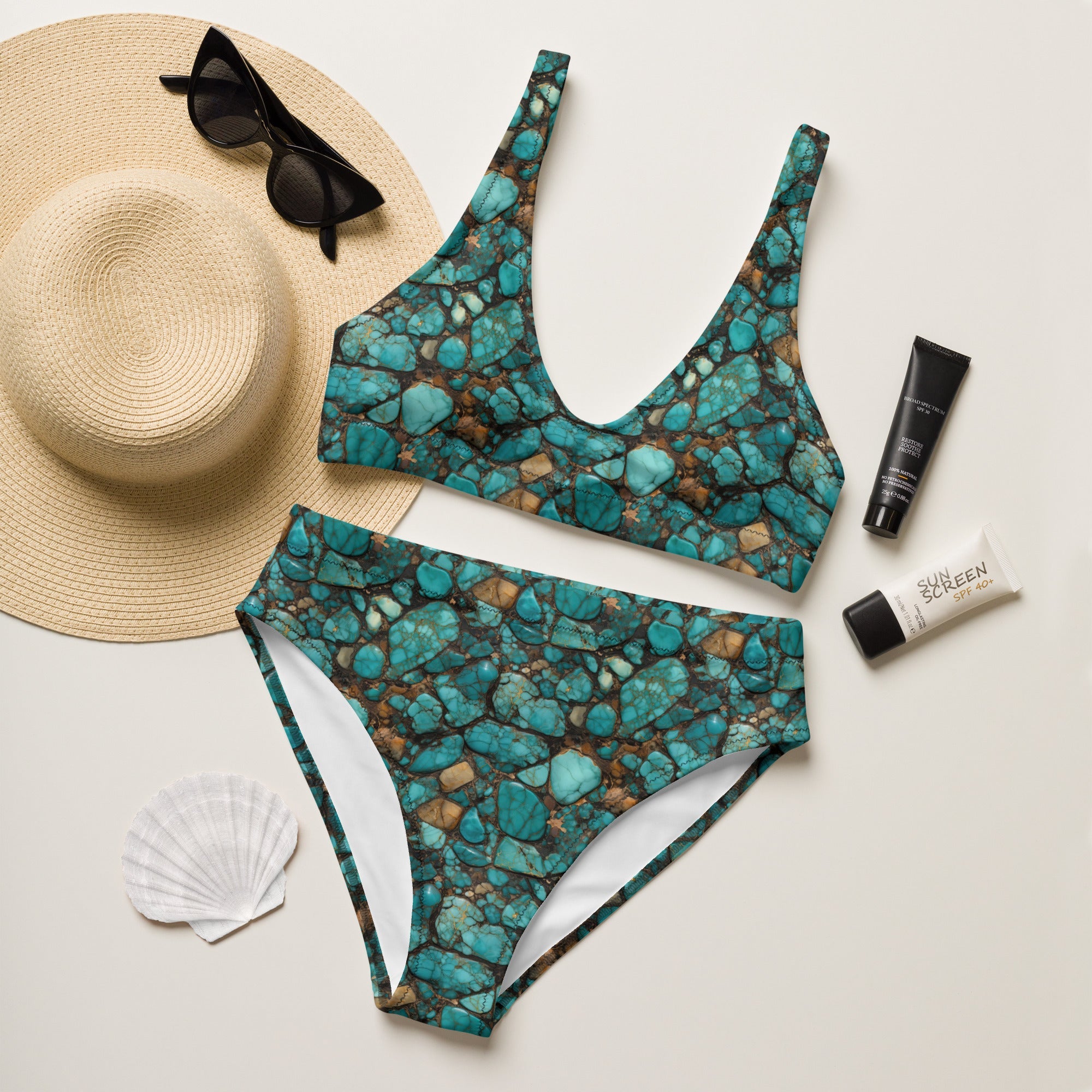 Baha Ranch Yeehaw All Turquoise Bikini by Baha Ranch Western Wear
