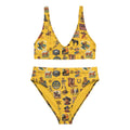 Baha Ranch Yeehaw Vintage Cowboy Collage Mustard Bikini by Baha Ranch Western Wear