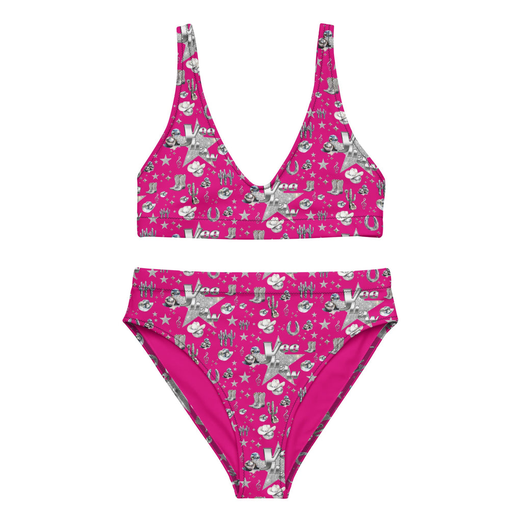 Baha Ranch Yeehaw Magenta Rhinestone Cowgirl Turquoise Bikini by Baha Ranch Western Wear