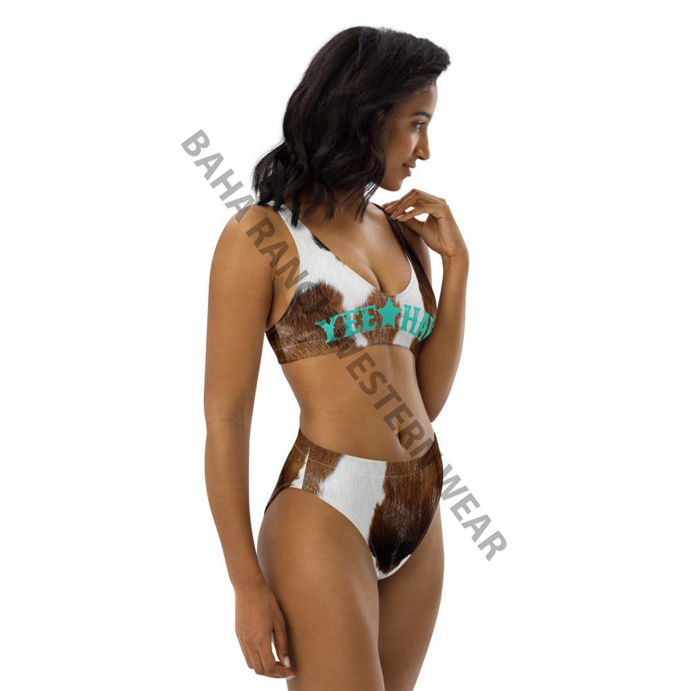 Yeehaw Brown Cow Print Bikini by Baha Ranch Western Wear - product image 7