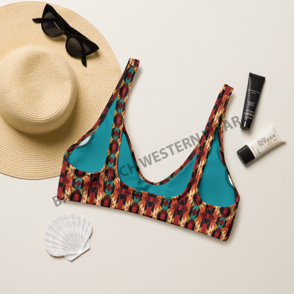 Baha Ranch Yeehaw Rust Aztec Bikini Top by Baha Ranch Western Wear - product image 2