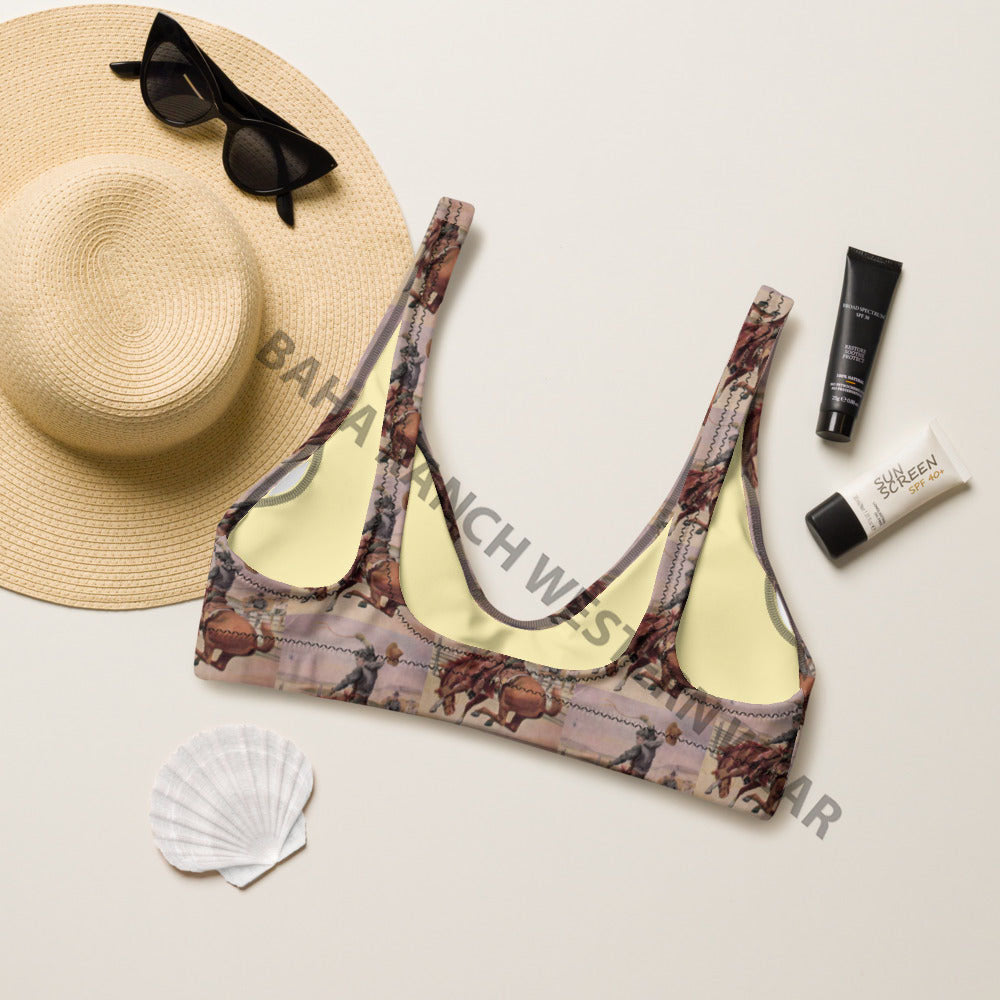 Baha Ranch Yeehaw Vintage Cowboy Bronc Bikini Top by Baha Ranch Western Wear - product image 2