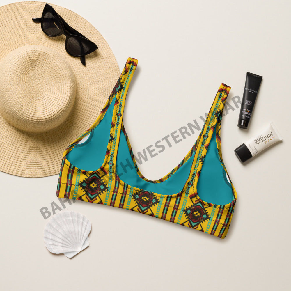 Baha Ranch Yeehaw Mustard Aztec Bikini Top by Baha Ranch Western Wear - product image 2