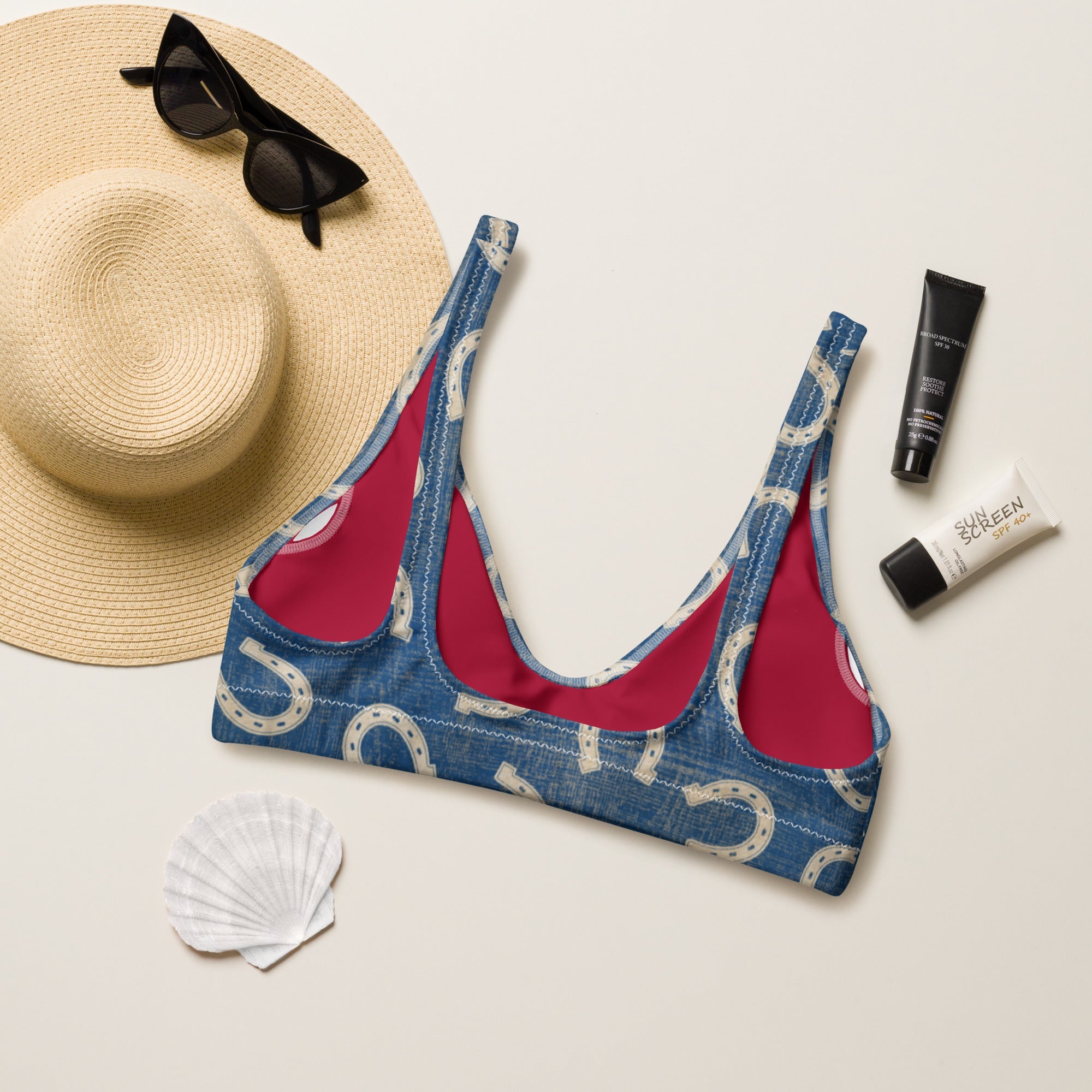 Baha Ranch Yeehaw Vintage Horseshoe Bikini Top by Baha Ranch Western Wear - product image 2