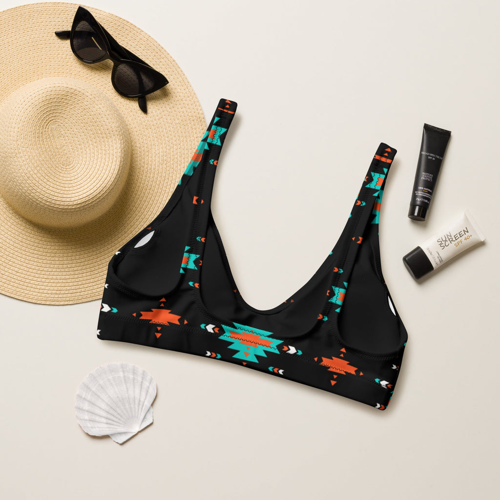 Baha Ranch Yeehaw Turquoise & Orange Aztec Bikini Top by Baha Ranch Western Wear - product image 2