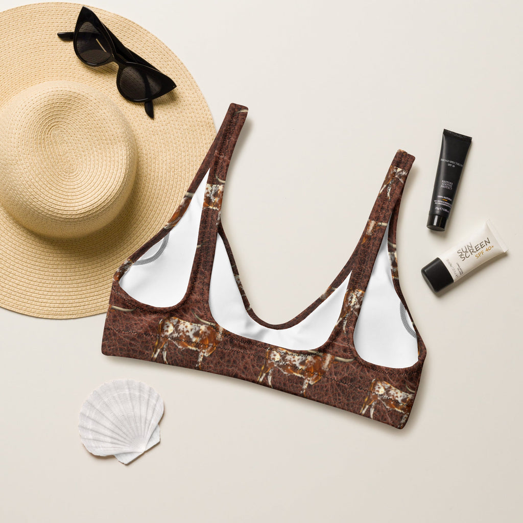Baha Ranch Yeehaw Leather & Longhorns Bikini Top by Baha Ranch Western Wear - product image 2