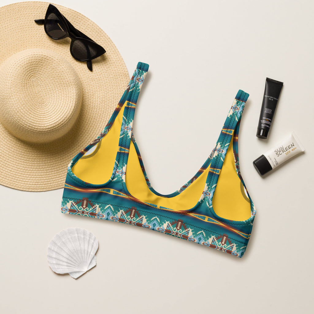 Baha Ranch Yeehaw Teal Aztec Blanket Print Bikini Top by Baha Ranch Western Wear - product image 2