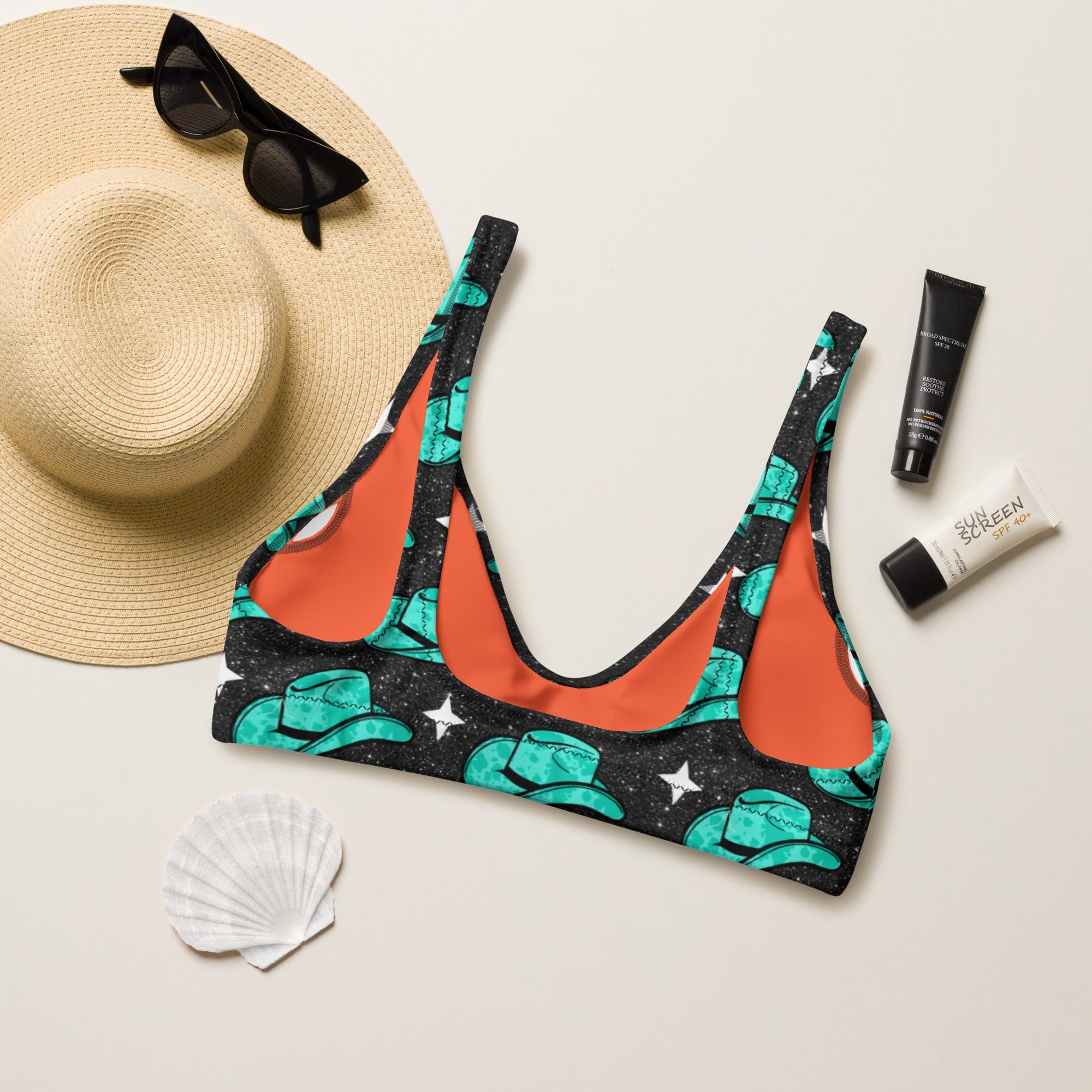 Baha Ranch Yeehaw Turquoise Hat Bikini Top by Baha Ranch Western Wear - product image 5