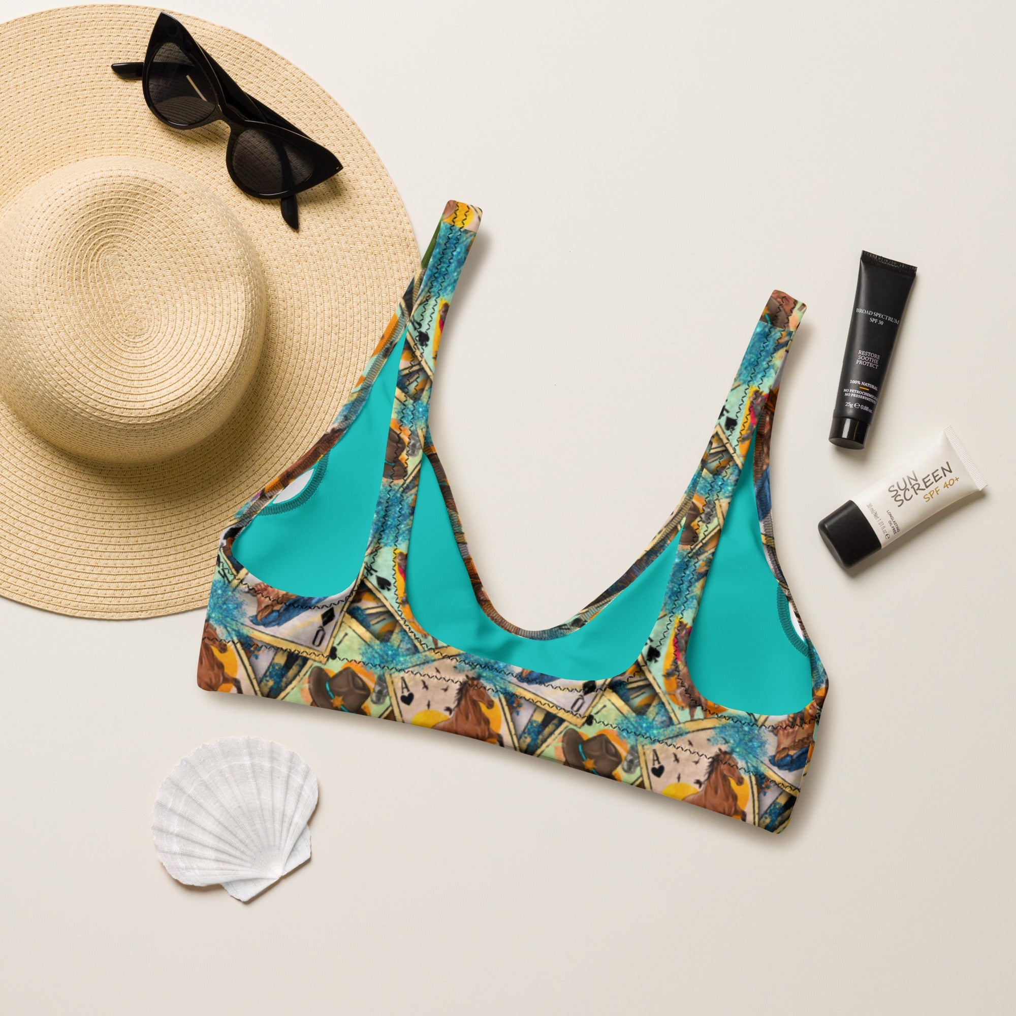 Baha Ranch Yeehaw Feelin' Lucky Cowgirl Bikini Top by Baha Ranch Western Wear - product image 5