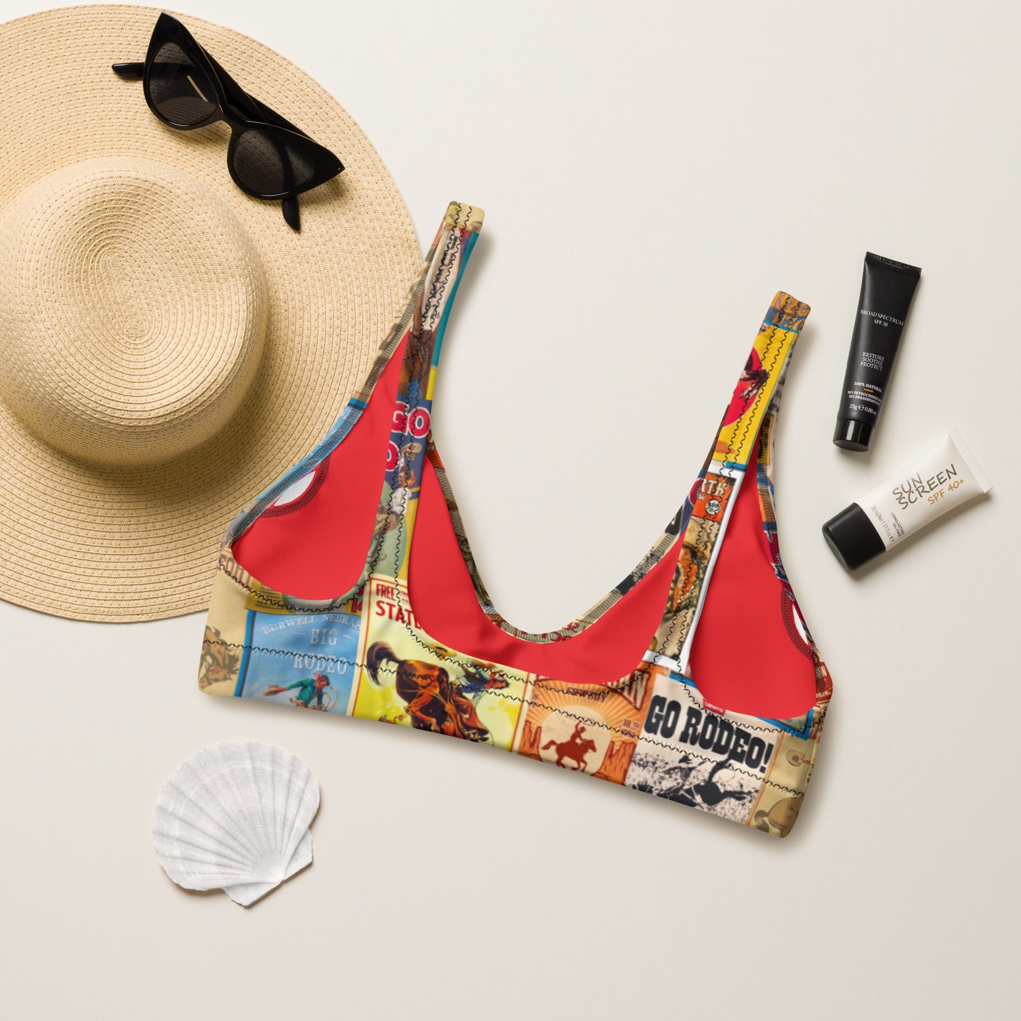 Baha Ranch Yeehaw Vintage Rodeo Poster Bikini Top by Baha Ranch Western Wear - product image 6