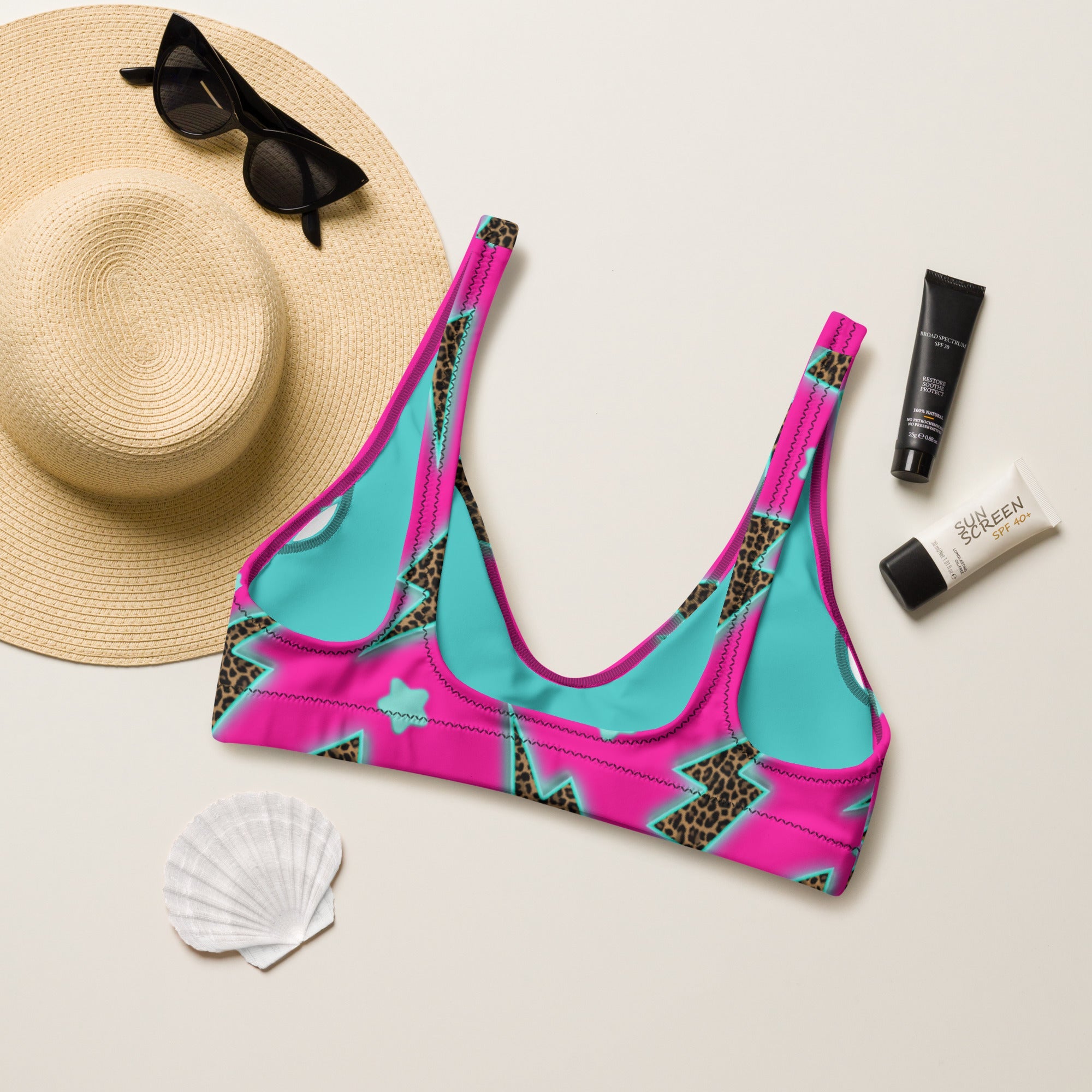 Baha Ranch Yeehaw Leopard Lightning Bikini Top by Baha Ranch Western Wear - product image 6