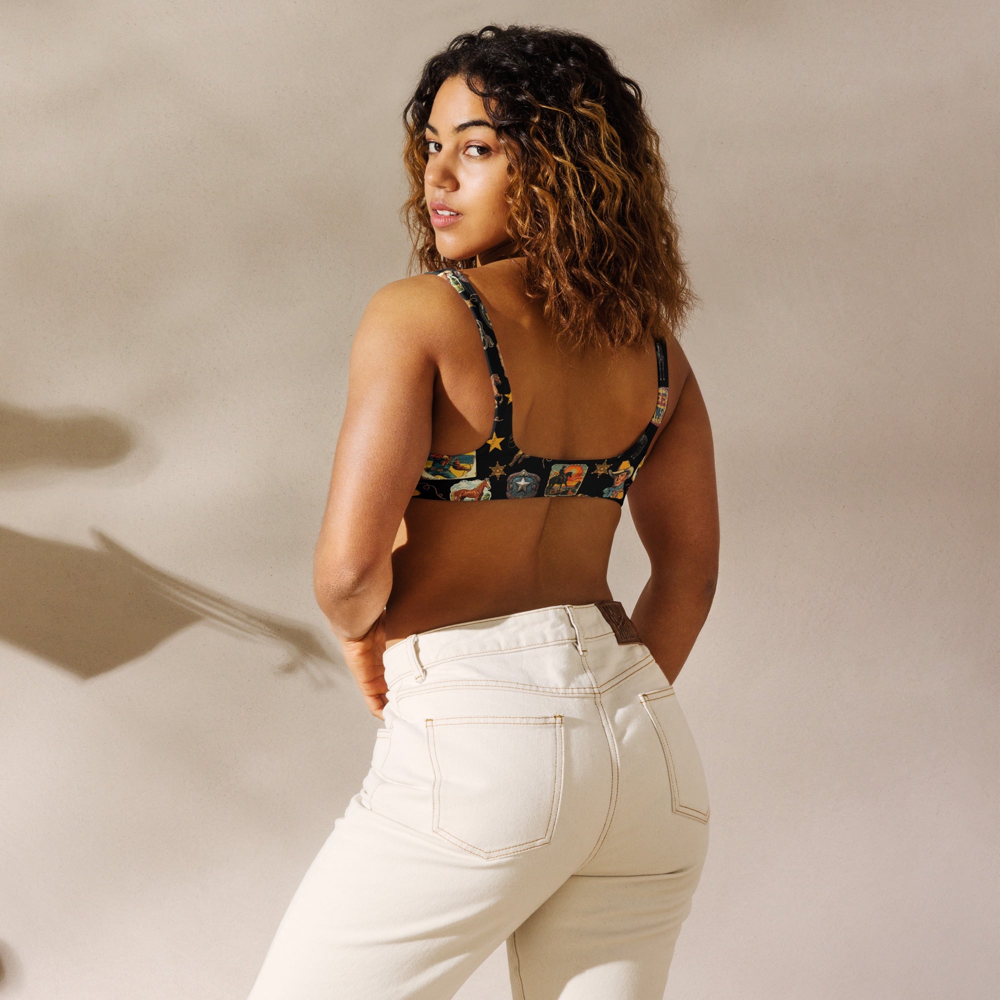 Baha Ranch Yeehaw Vintage Cowboy Collage Bikini Top by Baha Ranch Western Wear - product image 3