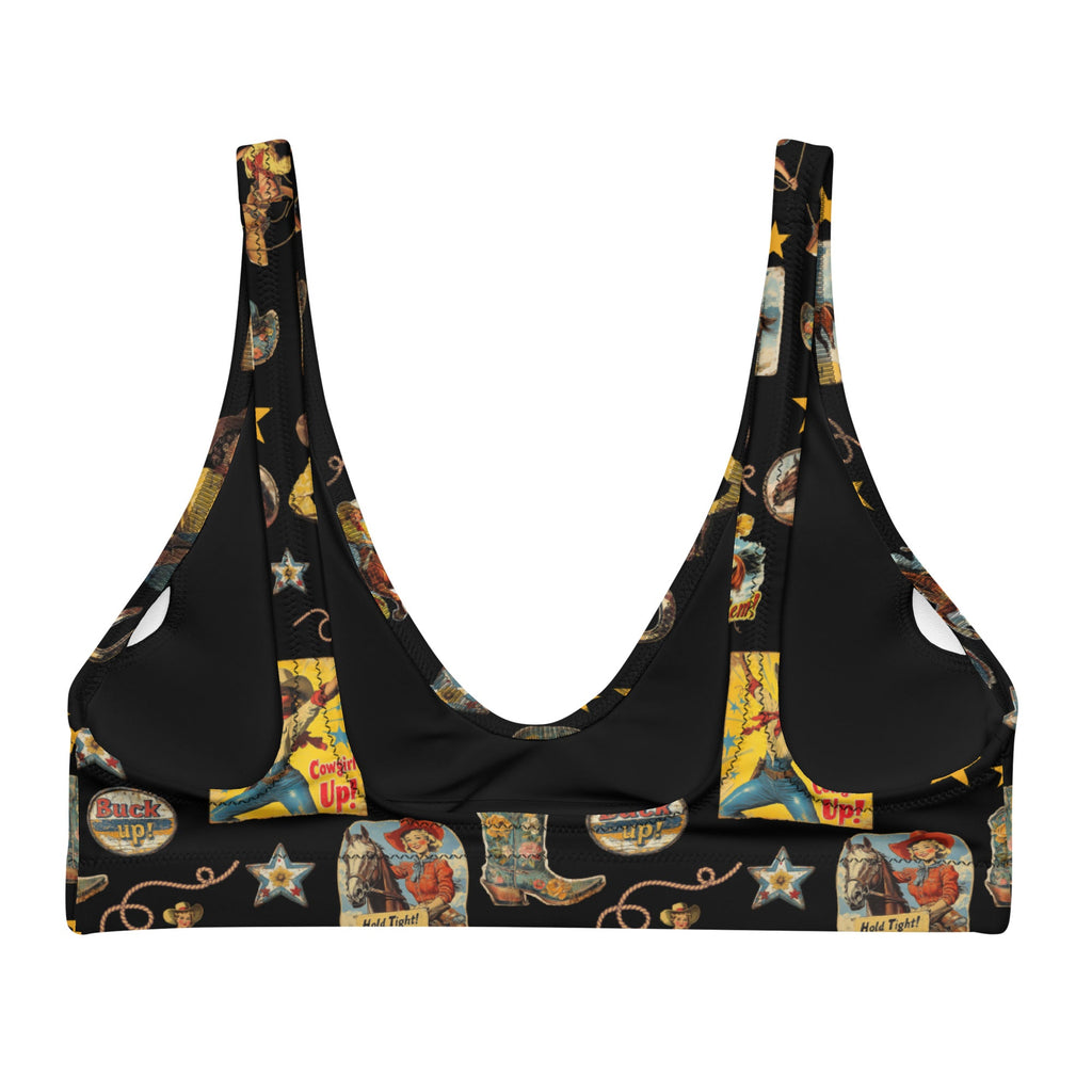 Baha Ranch Yeehaw Vintage Cowgirl Collage Bikini Top by Baha Ranch Western Wear - product image 4